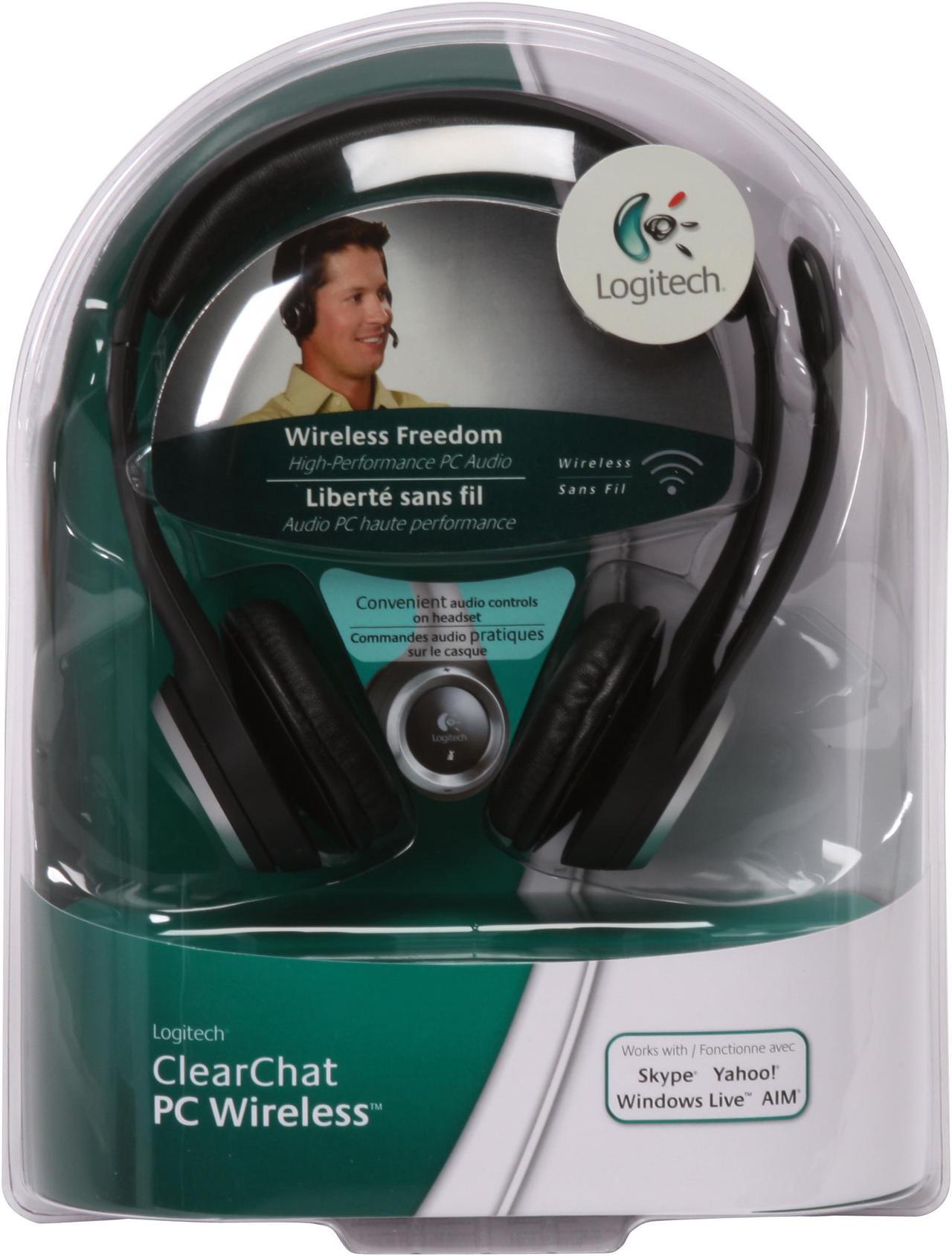 Alt view image 4 of 4 - Logitech ClearChat PC Wireless USB Connector Supra-aural Headset