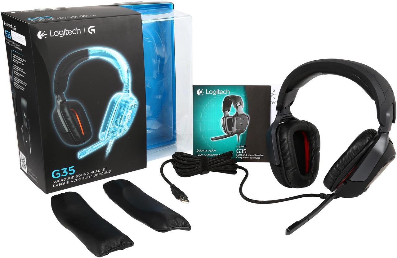 Alt view image 8 of 7 - Logitech G35 USB Connector Circumaural Surround Sound Headset