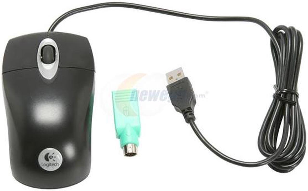 Alt view image 2 of 10 - Logitech RX300 3 Buttons Tilt Wheel USB or PS/2 Wired Optical Mouse 3D
