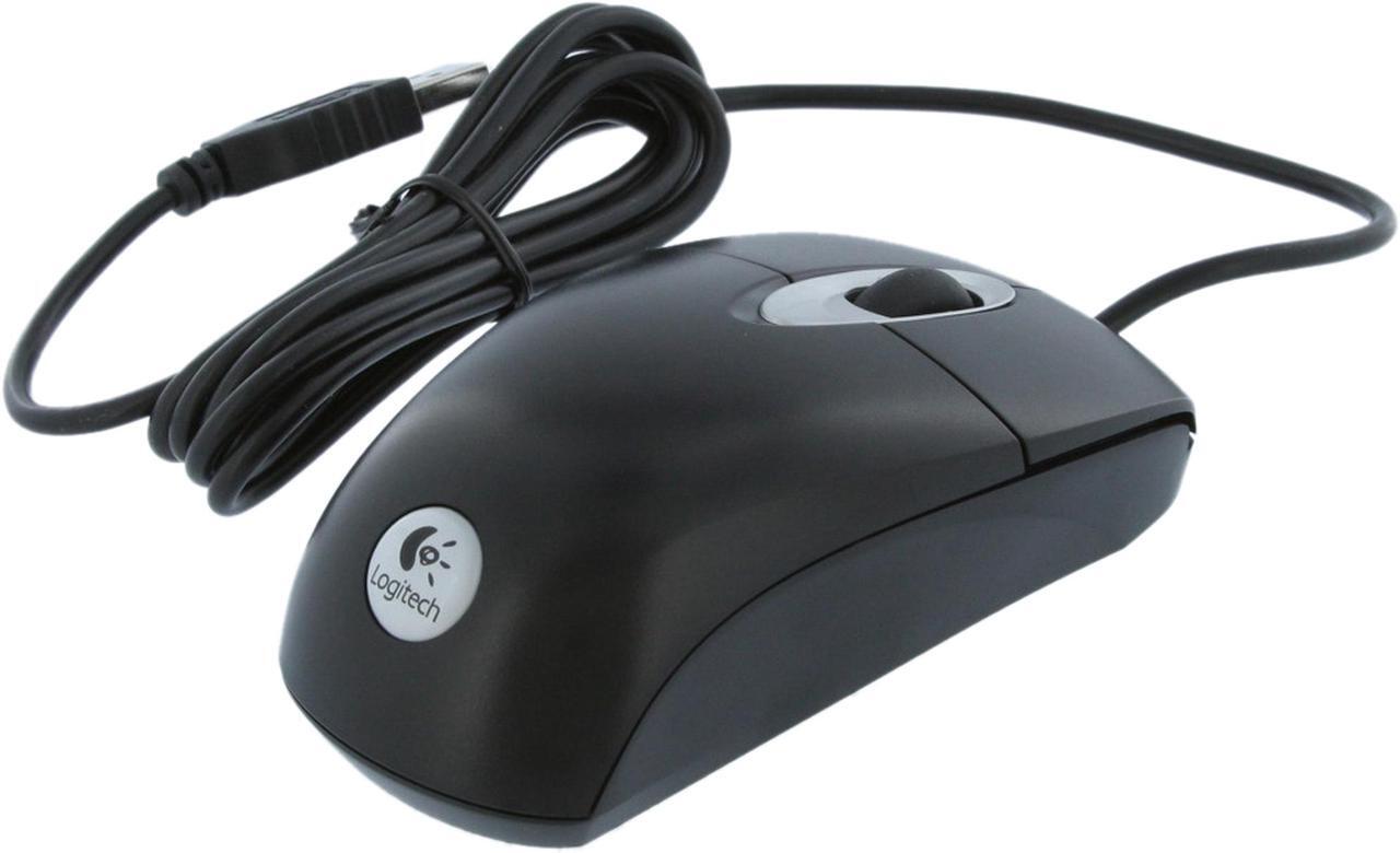 Alt view image 6 of 10 - Logitech RX300 3 Buttons Tilt Wheel USB or PS/2 Wired Optical Mouse 3D