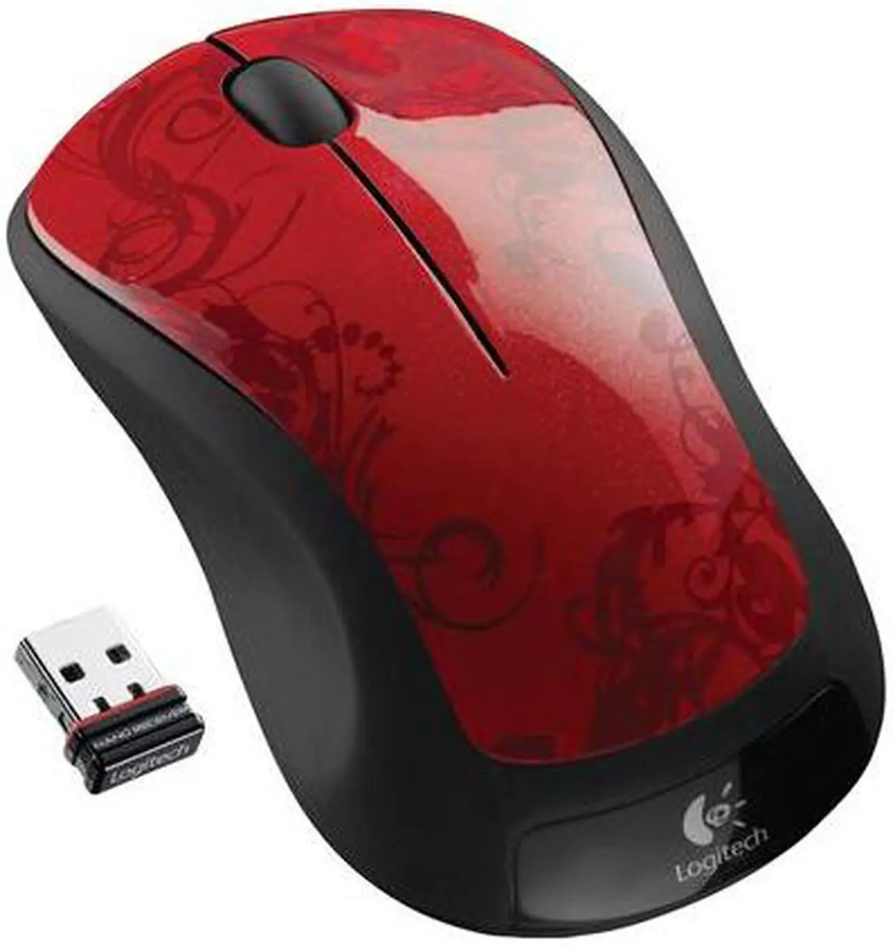 Main image of Logitech Wireless Mouse M310 (910-001920) Red Tendrils 3 Buttons 1 x Wheel USB RF Wireless Laser Mouse