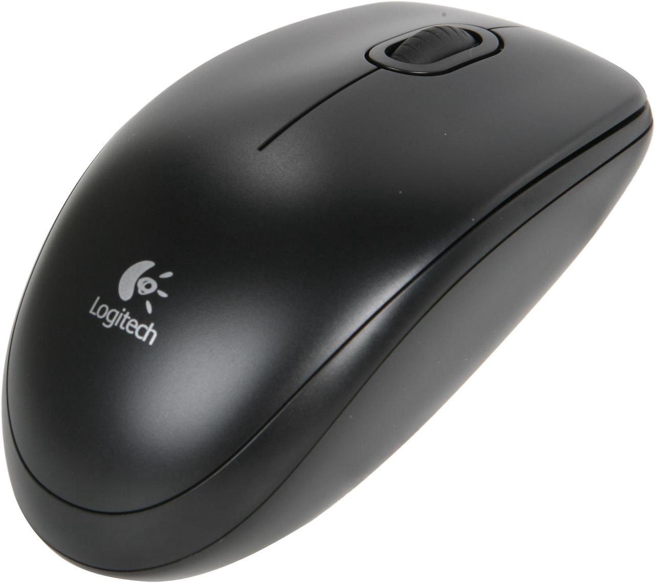 Logitech B100 Corded Mouse – Wired USB Mouse for Computers and laptops, for Right or Left Hand Use, Black