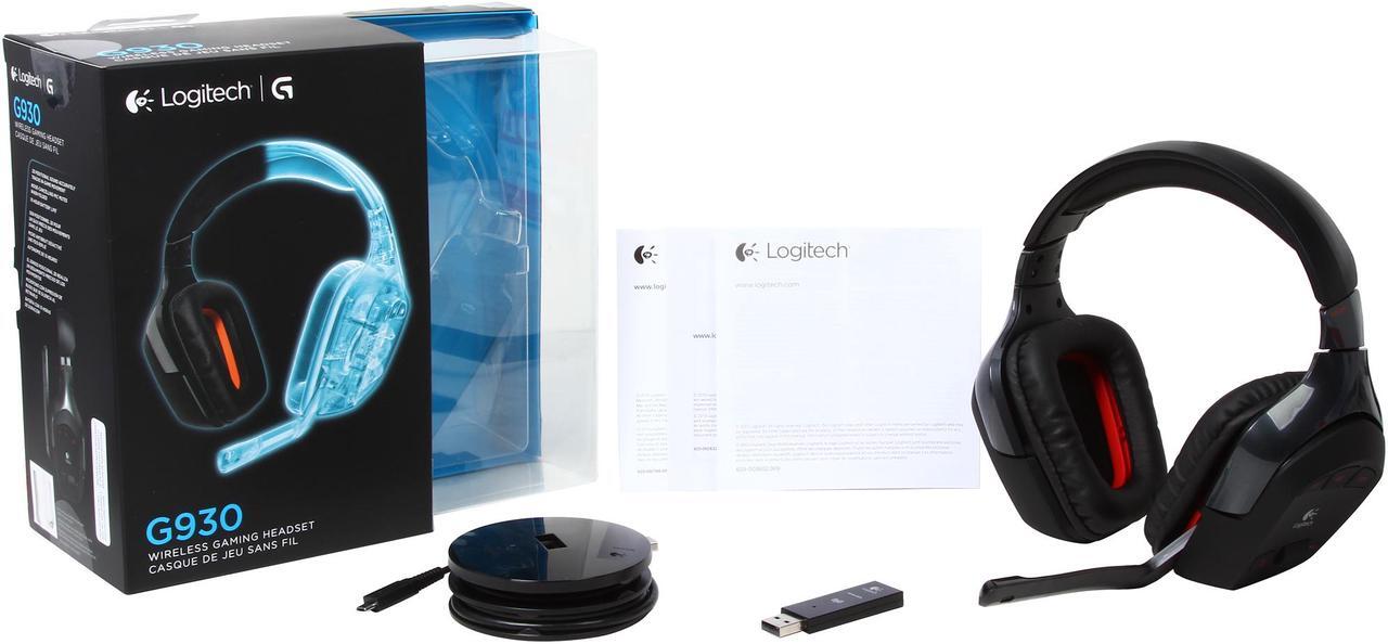 Alt view image 8 of 7 - Logitech Wireless Gaming Headset G930 with 7.1 Surround Sound, Wireless Headphones with Microphone