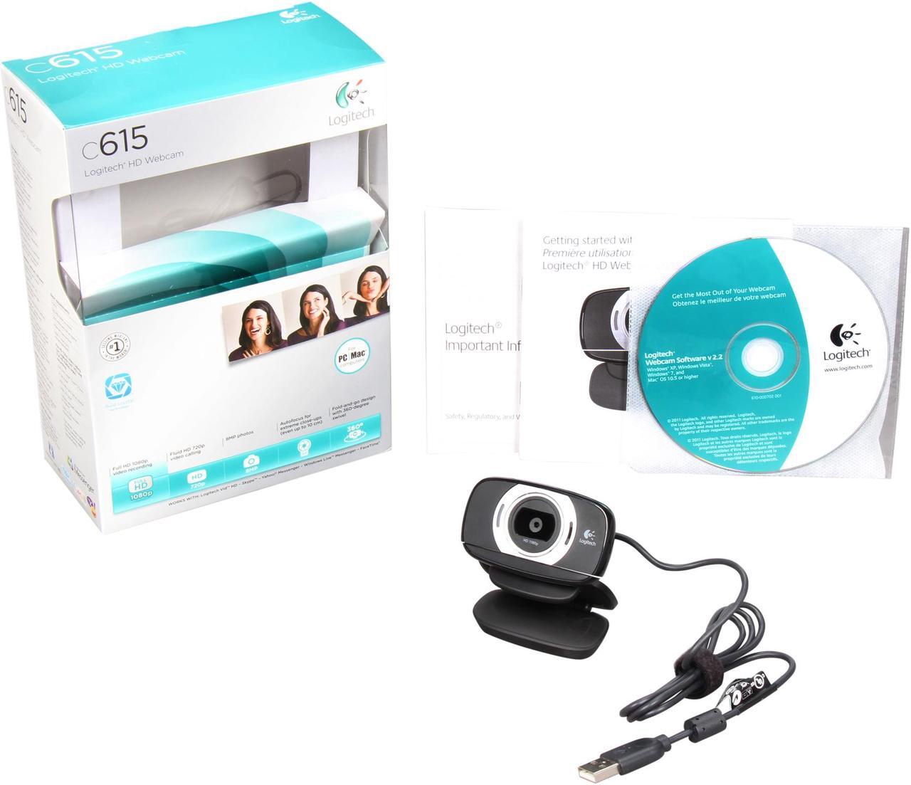 Alt view image 7 of 7 - Logitech HD Portable 1080p Webcam C615 with Autofocus (960-000733)