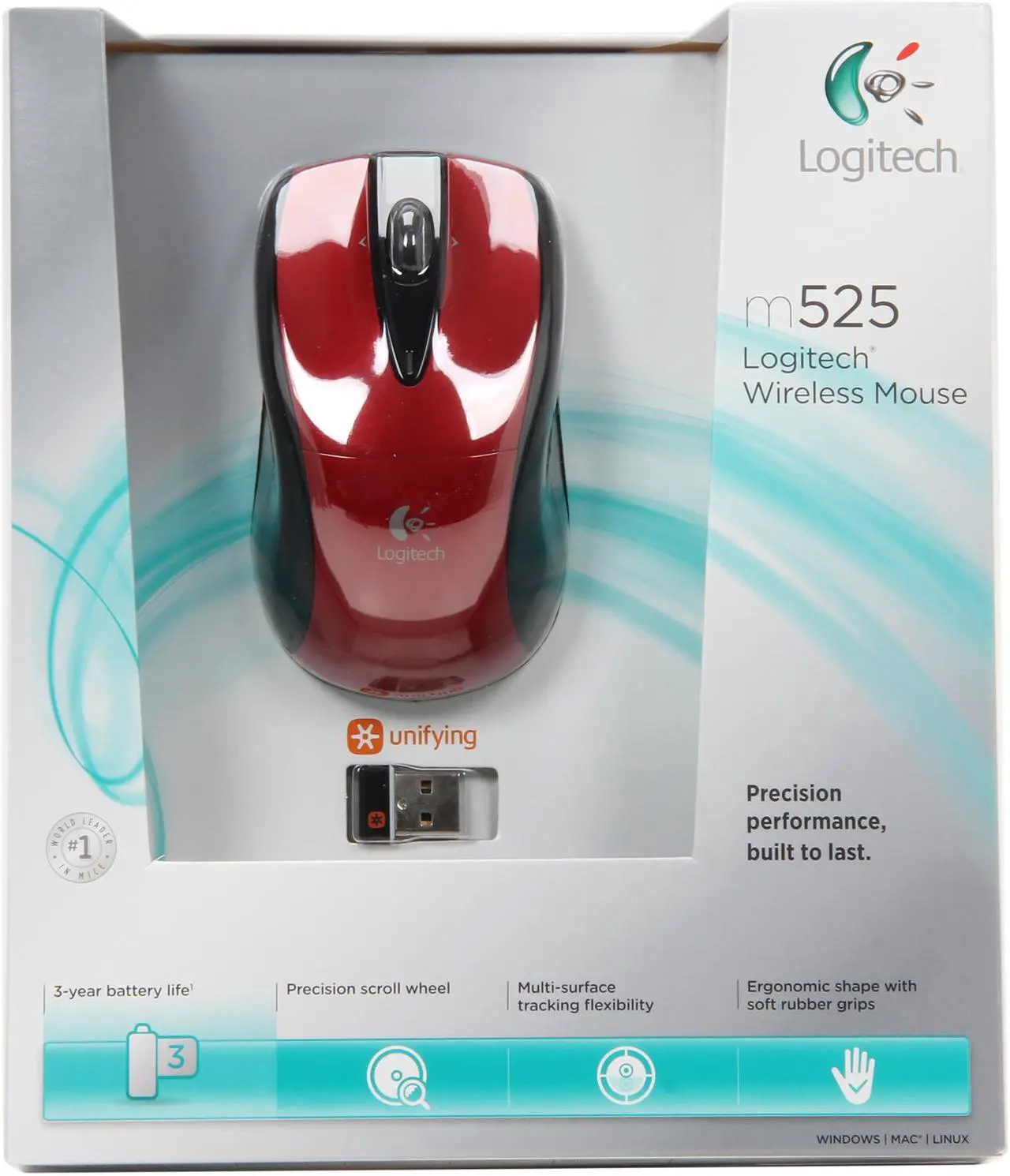 Alt view image 7 of 6 - Logitech Wireless Mouse M525 - Red / Black