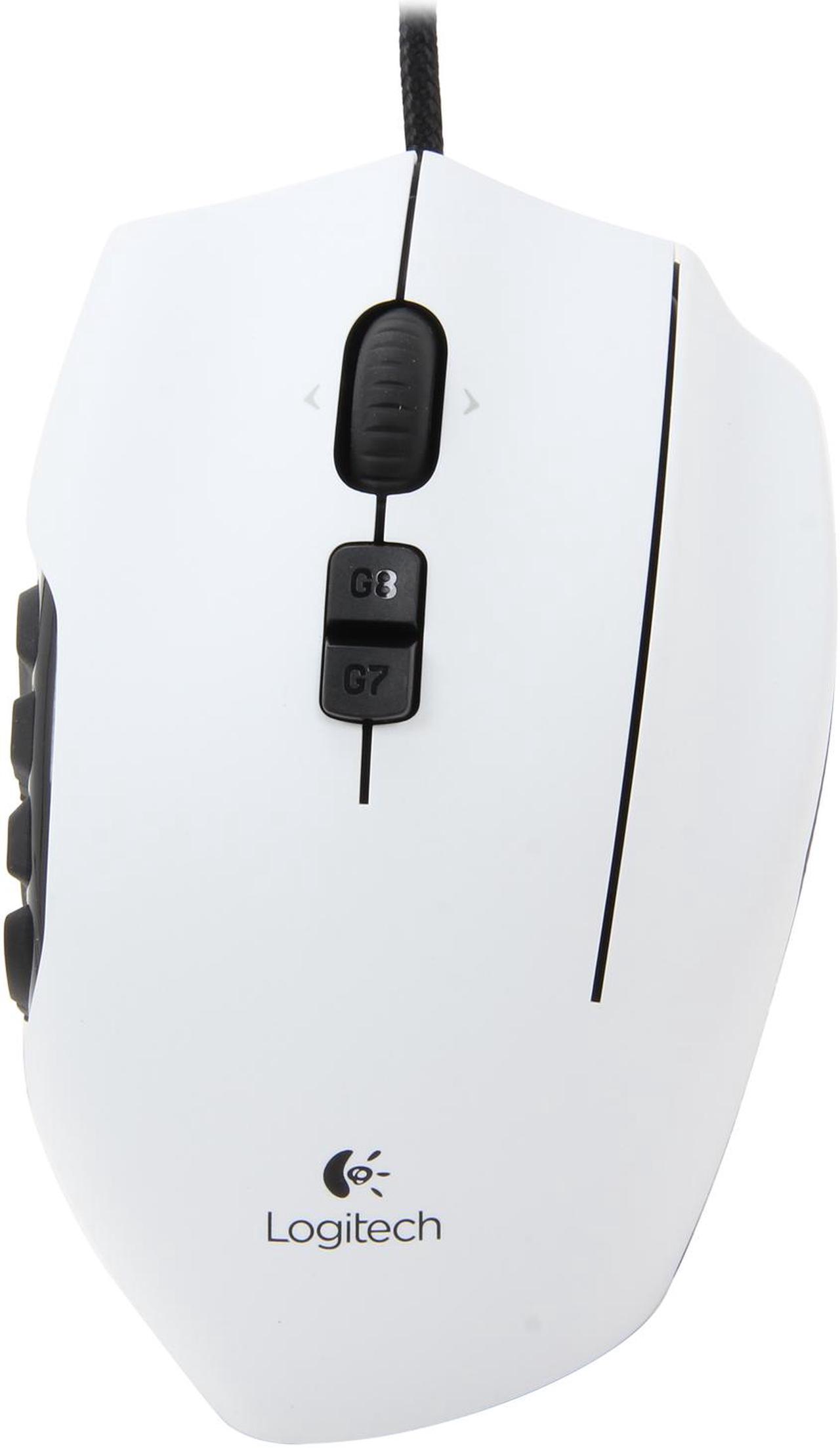Alt view image 3 of 5 - Logitech G600MMO Gaming Mouse - White