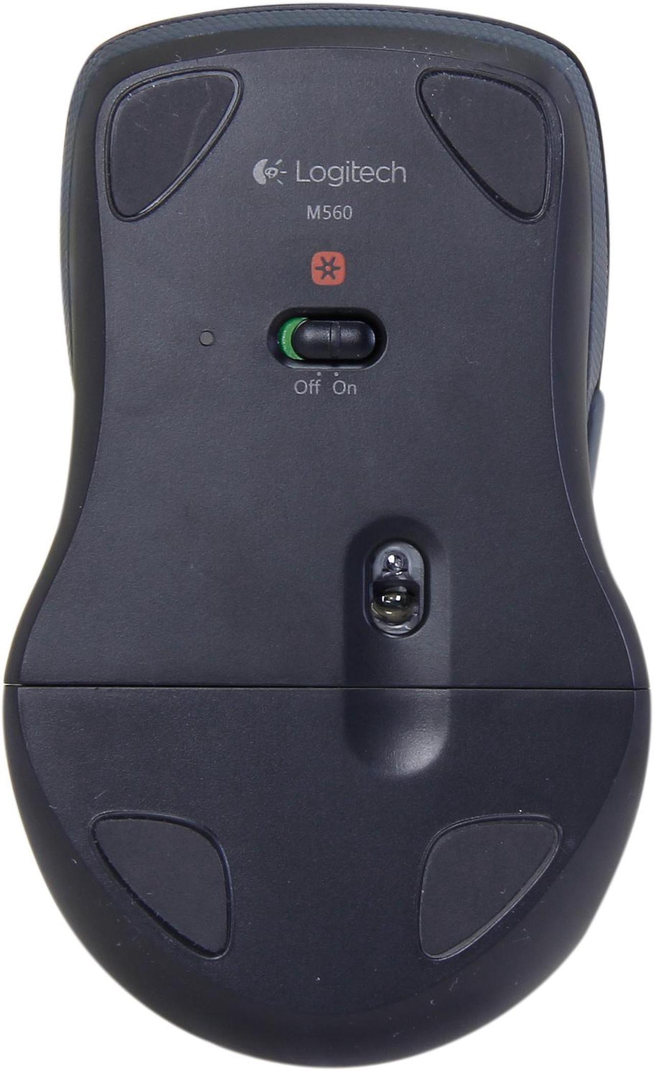 Alt view image 4 of 5 - Logitech M560 910-003880 Black Tilt Wheel USB RF Wireless Optical Mouse
