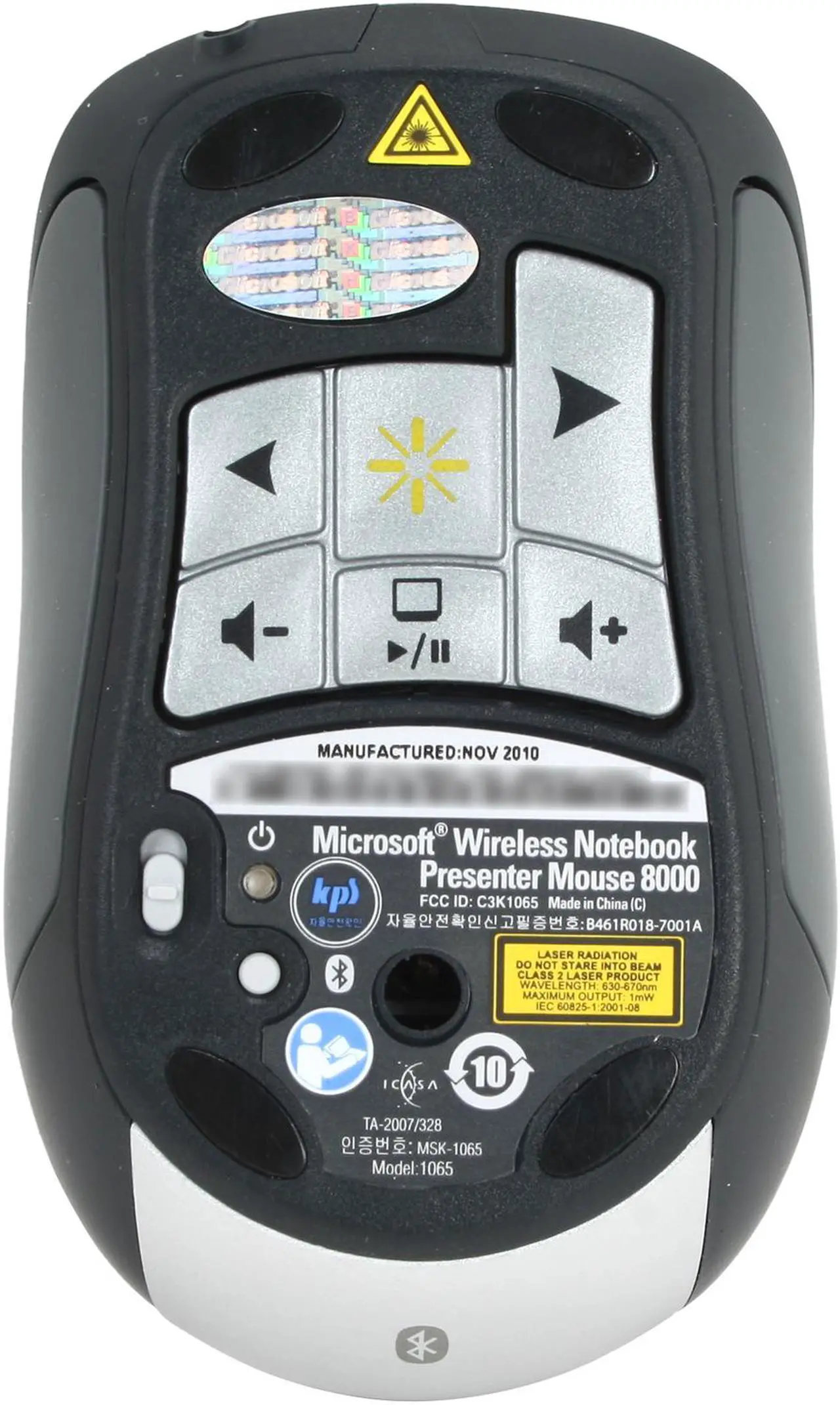 Alt view image 4 of 7 - Microsoft Wireless Notebook Presenter Mouse 8000 - Bluetooth