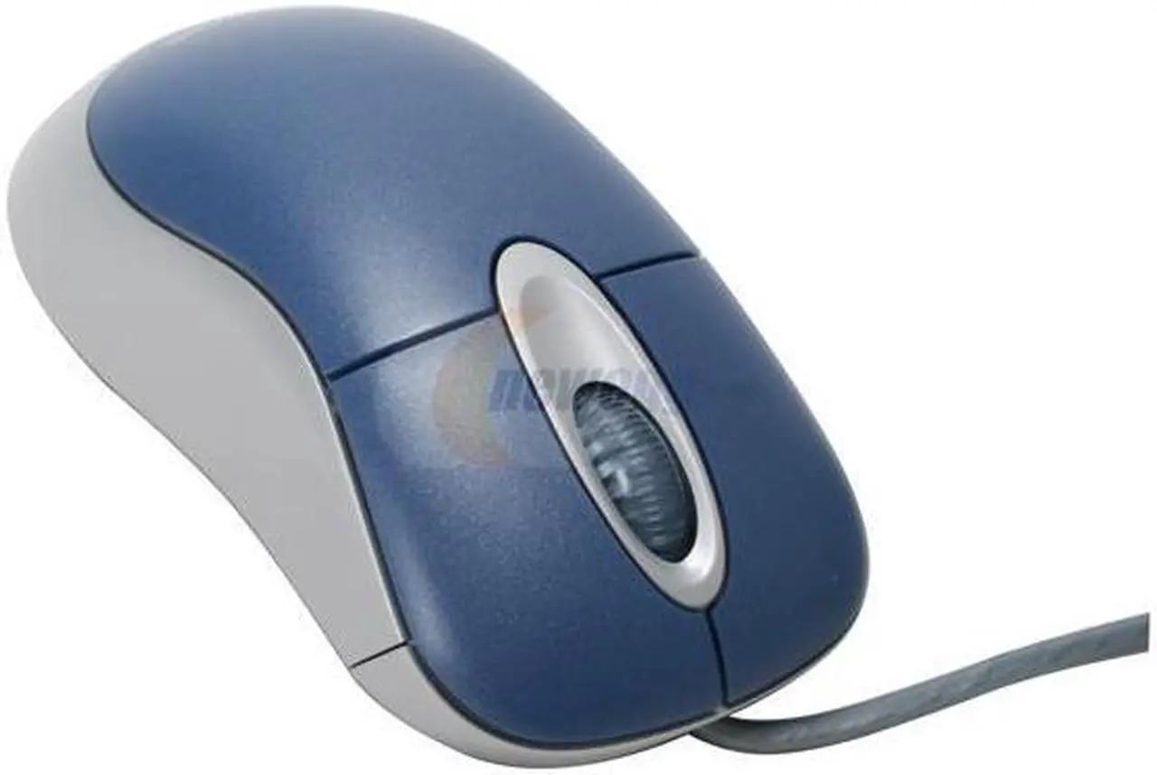 Alt view image 2 of 5 - Microsoft K81-00004 Blue 3 Buttons 1 x Wheel USB or PS/2 Wired Optical Mouse - OEM