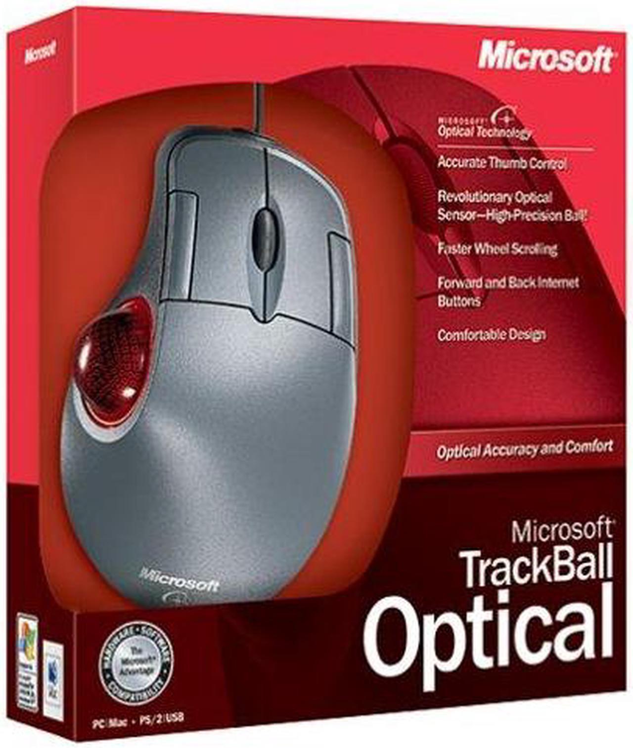 Alt view image 3 of 3 - Microsoft TrackBall Optical D67-00001 Black 5 Buttons 1x Wheel + 1x TrackBall USB or PS/2 Trackball TrackBall Mouse