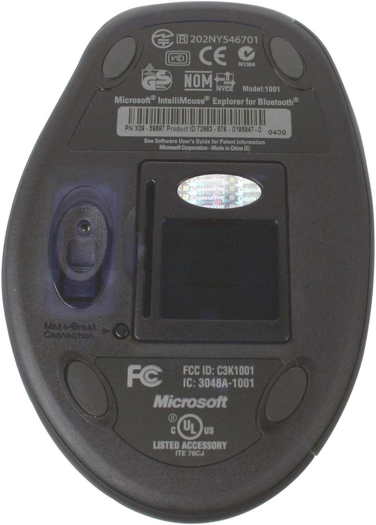 Alt view image 3 of 5 - Microsoft IntelliMouse Explorer for Bluetooth M60-00006 Blue 5 Buttons Tilt Wheel Bluetooth Wireless Optical Mouse
