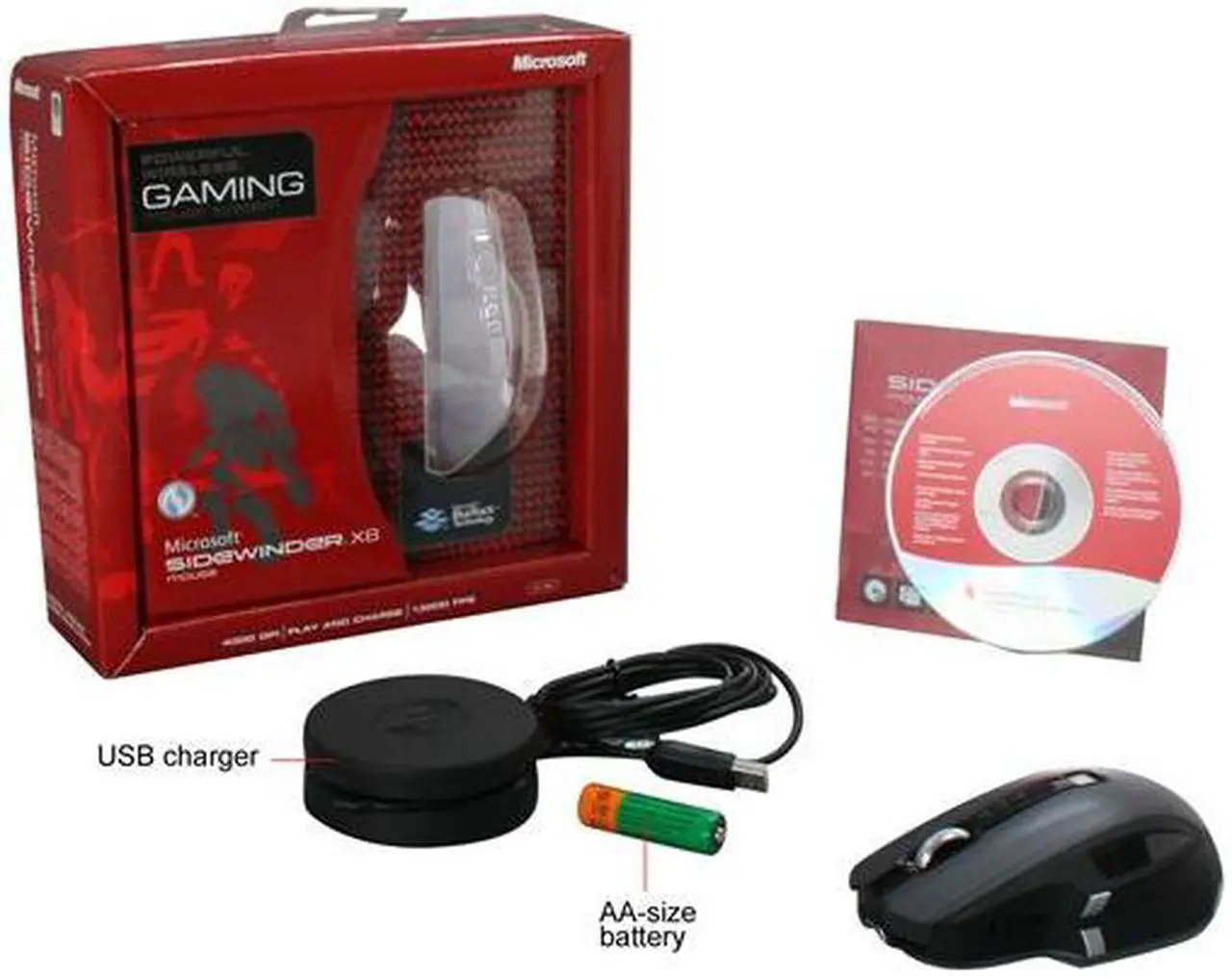 Alt view image 7 of 7 - Microsoft Gaming mouse system SideWinder X8 Black 12 Buttons Tilt Wheel 2.4GHz Wireless Gaming Mouse