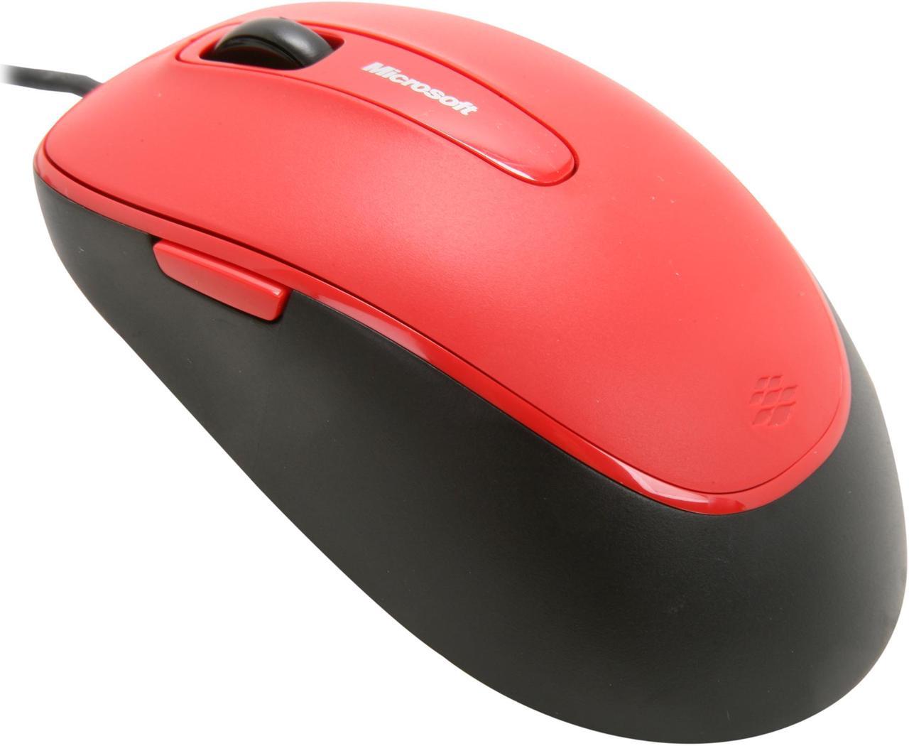 Microsoft Comfort Mouse 4500 4FD-00013 Red 5 Buttons Tilt Wheel USB Wired BlueTrack Mouse