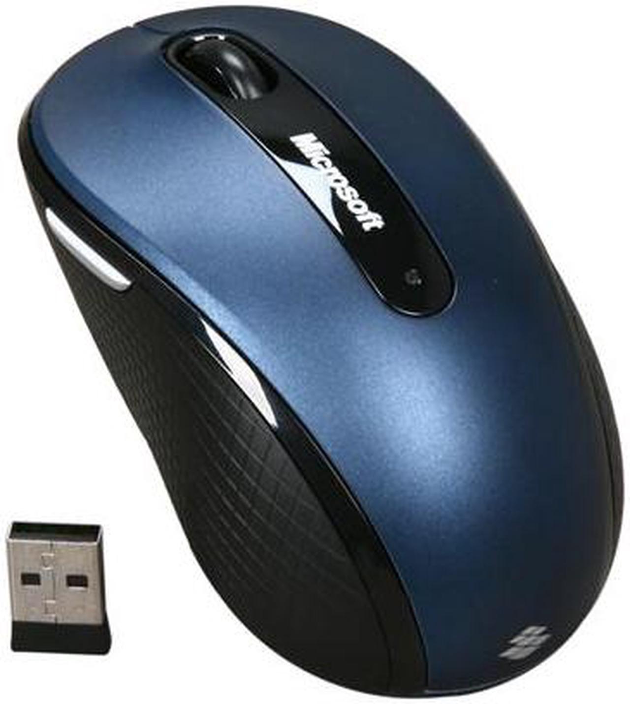 Microsoft Wireless Mobile Mouse 4000 Blue 1 x Wheel USB RF Wireless Mouse