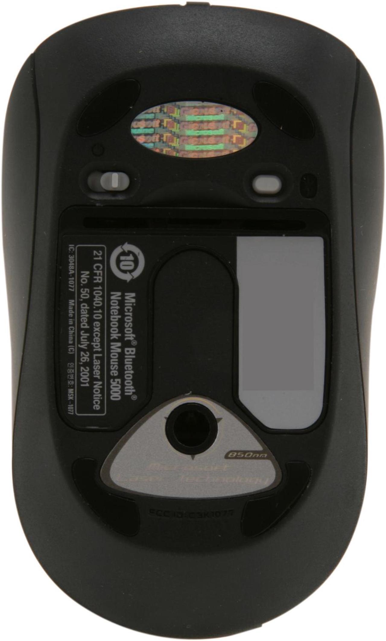 Alt view image 4 of 5 - Microsoft Bluetooth Notebook Mouse 5000 for Business Silver/ Black 4 Buttons 1 x Wheel  Laser 1000 dpi