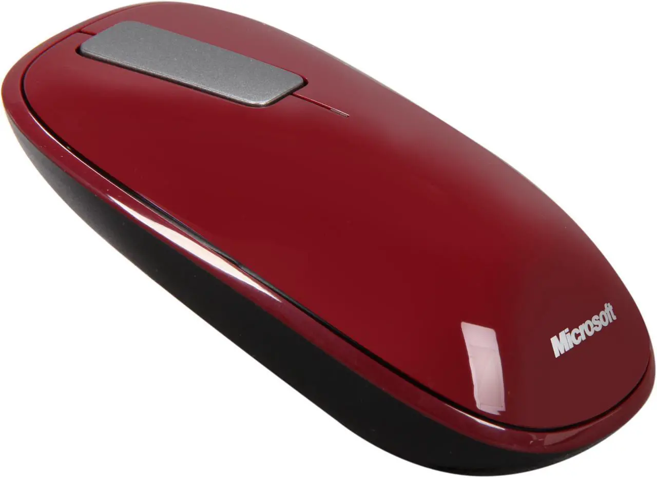 Alt view image 2 of 7 - Microsoft U5K-00002 Sangria Red 5 Buttons Touch Scroll USB Explorer Touch Mouse