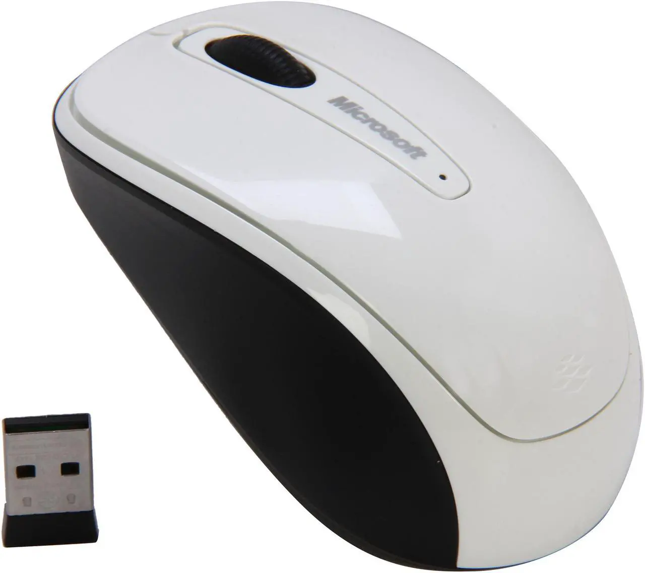 Main image of Microsoft GMF-00176 White Wireless Mobile 3500 Mouse - BlueTrack - Wireless - Radio Frequency - USB - 1000 dpi - Scroll Wheel - 3 Button(s) - Symmetrical