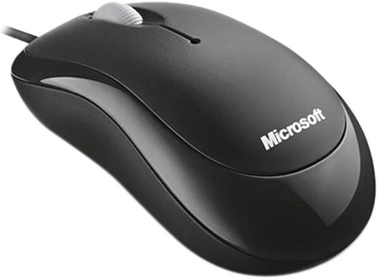 Microsoft Basic Optical Mouse P58-00063 Black 3 Buttons 1 x Wheel USB Wired Optical 800 dpi Mouse