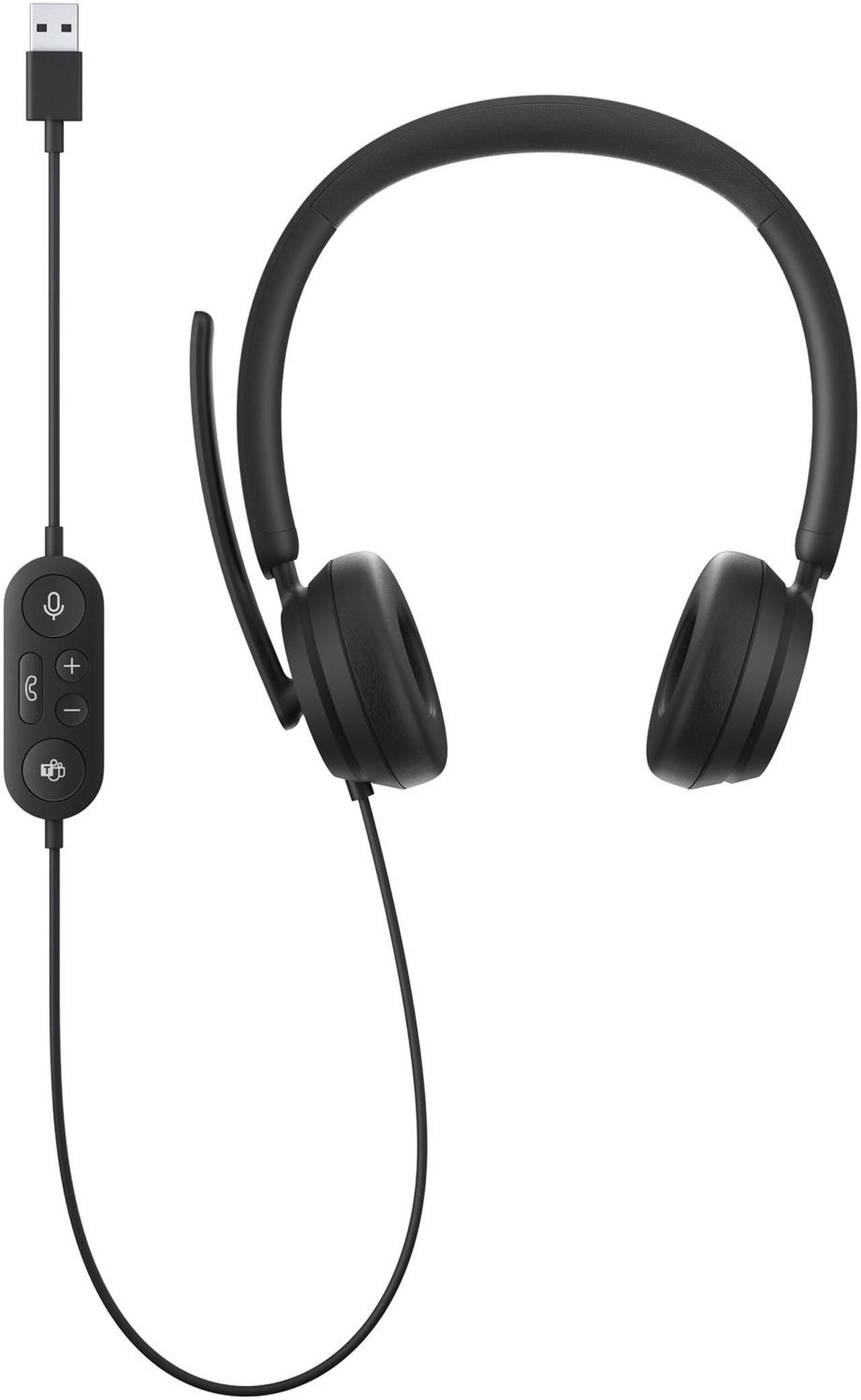 Alt view image 2 of 5 - Microsoft Modern USB Headset - Wired Headset,On-Ear Stereo Headphones with Noise-Cancelling Microphone, USB-A Connectivity, In-Line Controls, PC/Mac/Laptop - Certified for Microsoft Teams