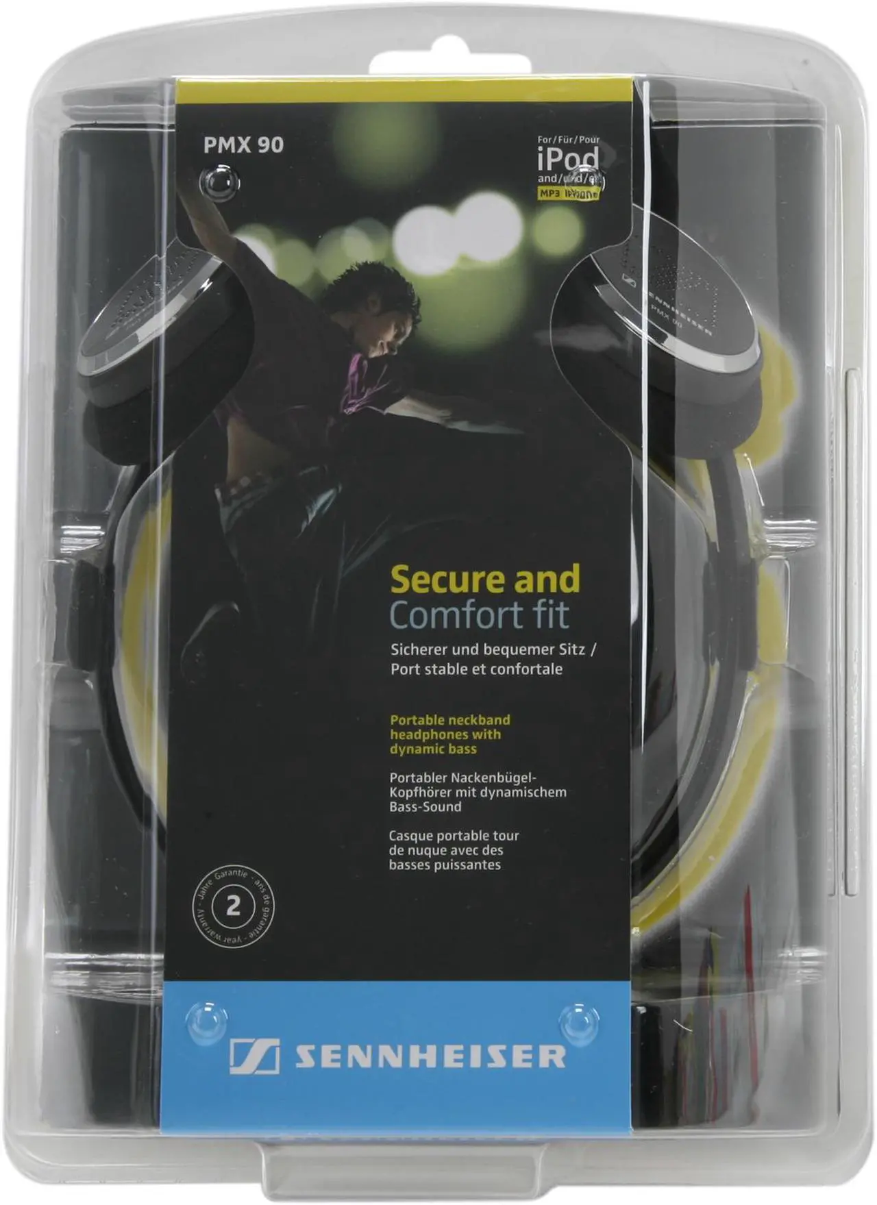 Alt view image 6 of 6 - Sennheiser PMX 90 3.5mm Connector On-Ear Neckband Headphone