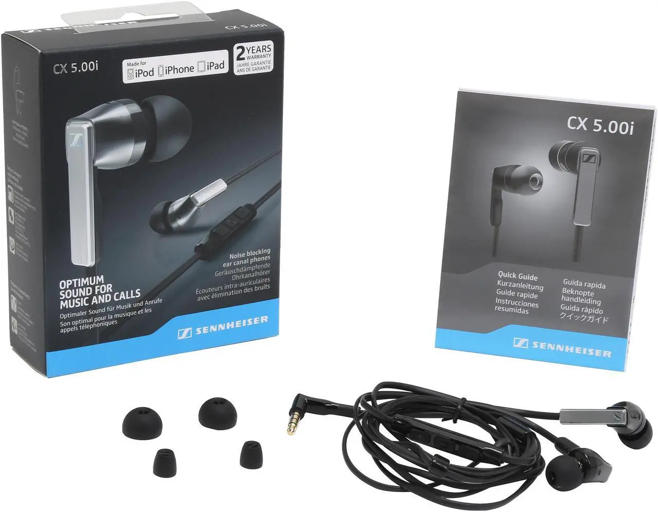 Alt view image 5 of 5 - Sennheiser CX5.00i In-Ear Headphone-Black