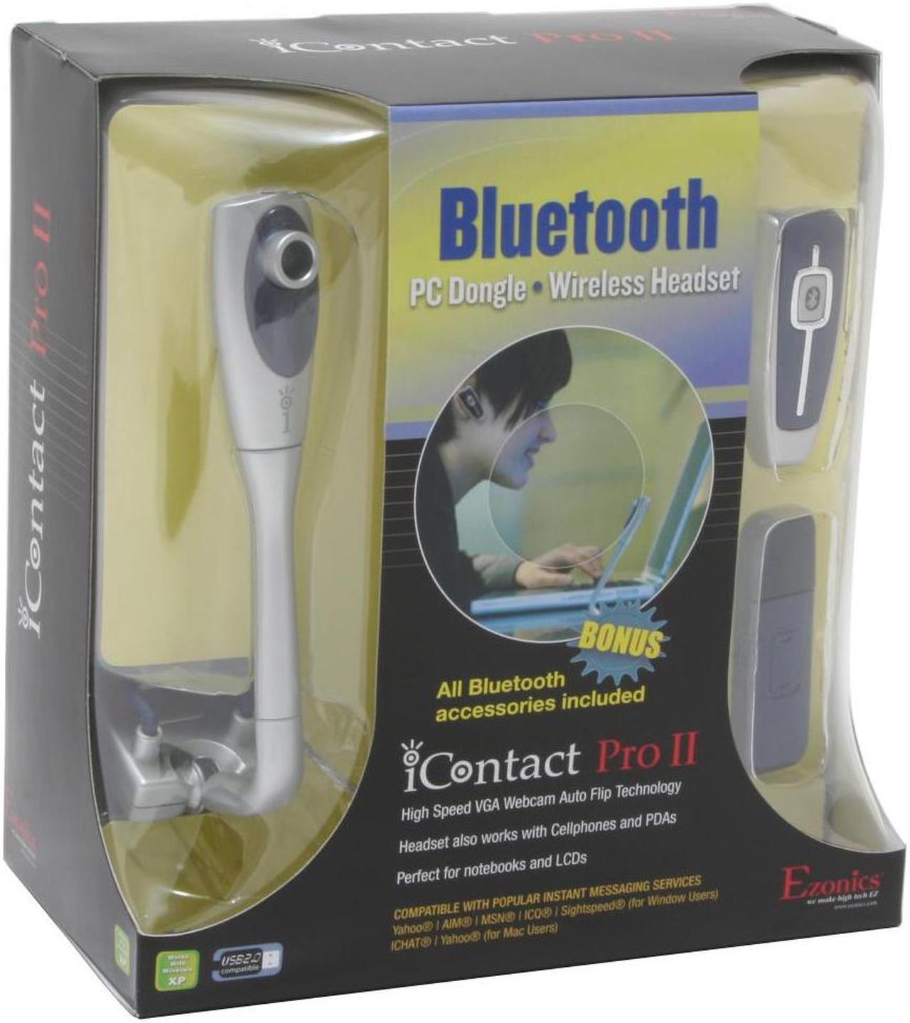 Alt view image 11 of 11 - Ezonics iContact Pro II 0.32 MP Effective Pixels 640 x 480 30fps USB Interface WebCam with Bluetooth Wireless Headset and PC Dongle