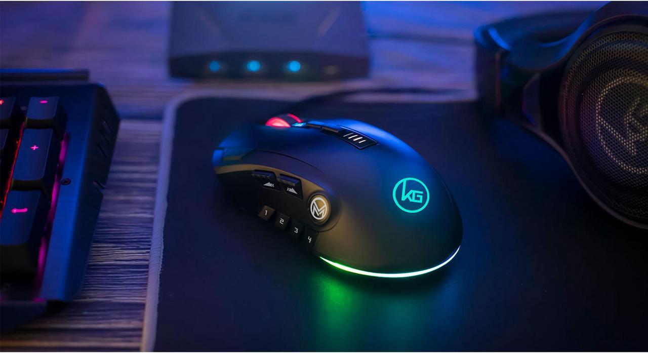 Alt view image 6 of 6 - IOGEAR Kaliber Gaming MMOMENTUM Pro MMO Gaming Mouse