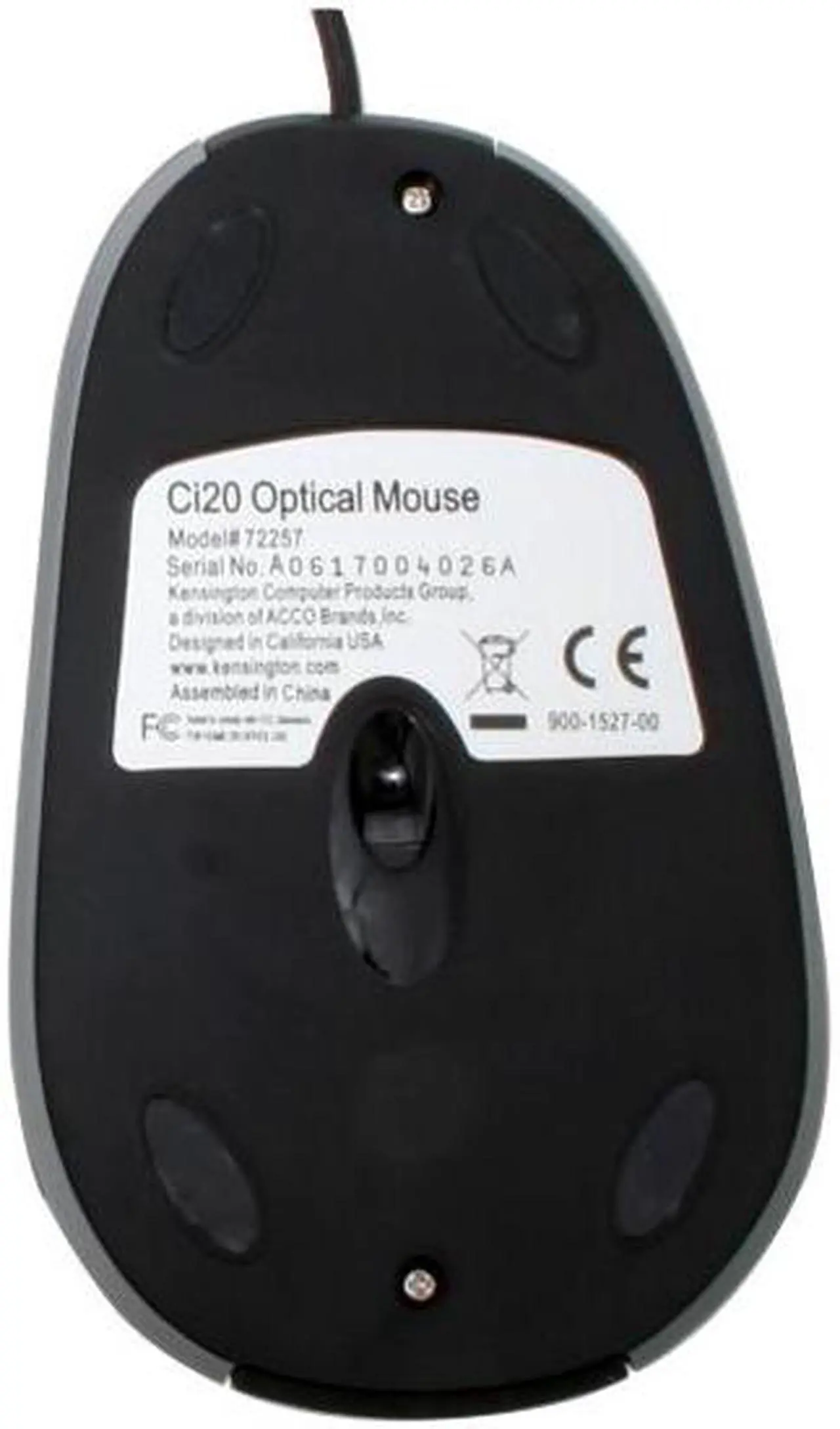 Alt view image 3 of 5 - Kensington Ci20 Black 5 Buttons 1 x Wheel USB or PS/2 Wired Diamondeye Optical Mouse