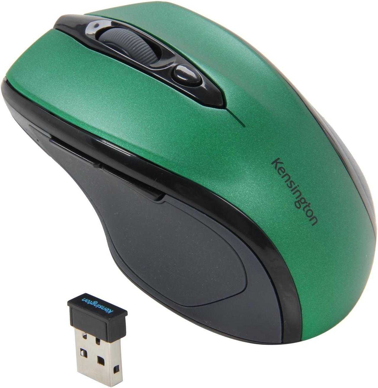 Main image of Kensington Pro Fit Mid-Size Mouse K72424AM Emerald Green 1 x Wheel USB RF Wireless Optical Mouse