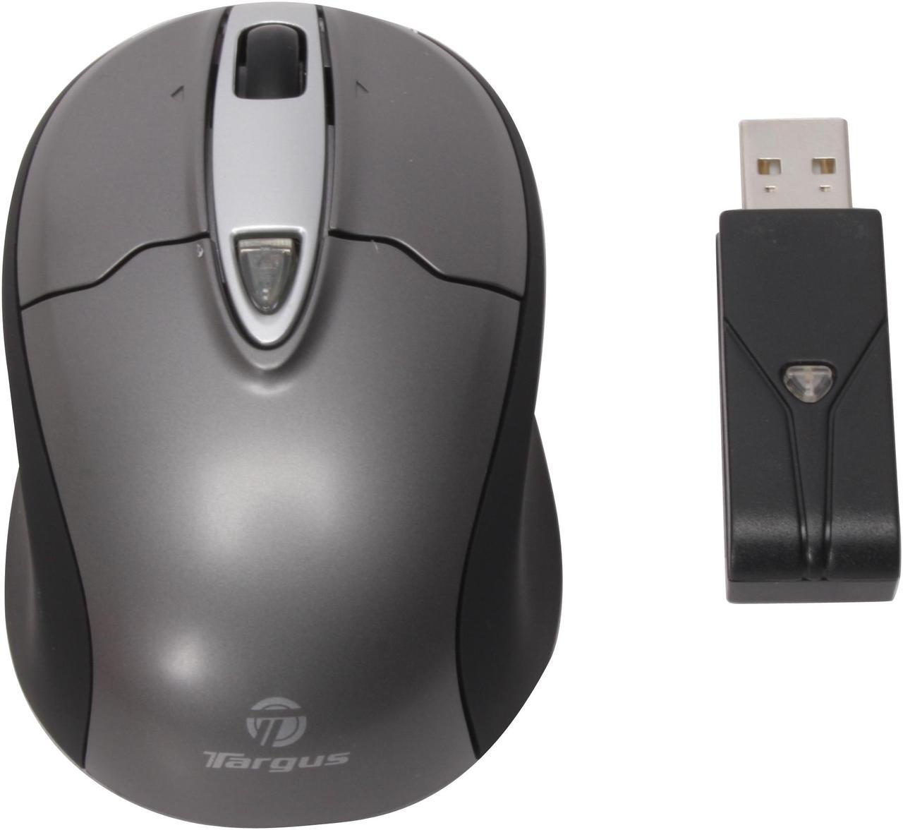 Alt view image 7 of 10 - Targus AMW25US Silver/Black 4 Buttons 1 x Wheel Wireless Optical Stow-N-Go Notebook Mouse