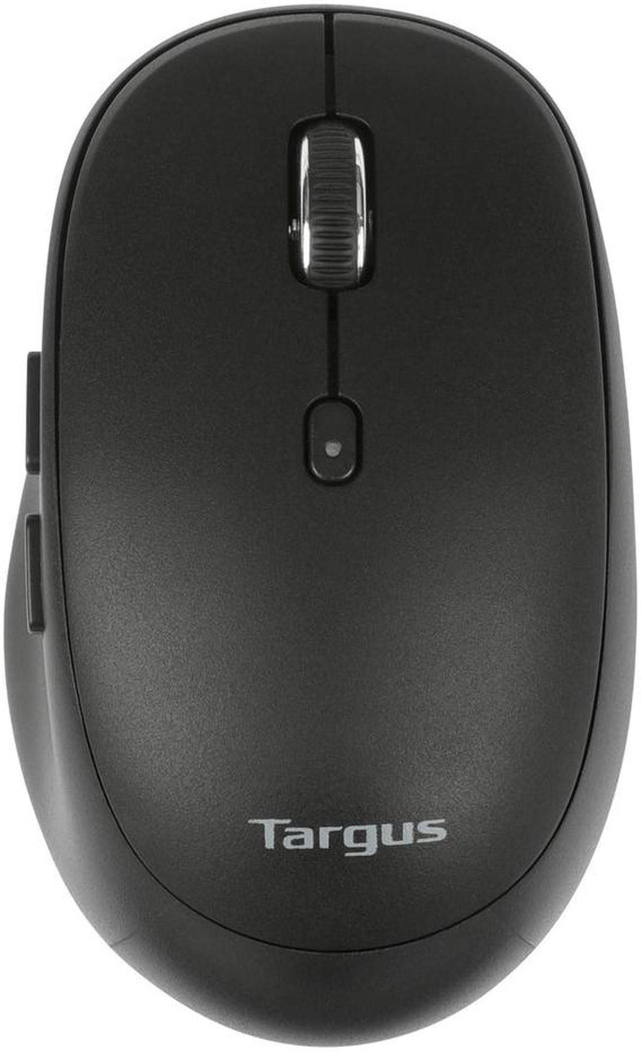 Alt view image 2 of 8 - Targus AMB582GL Black 1 x Wheel Dual (RF / Bluetooth Wireless) Midsize Comfort Multi-Device Antimicrobial Wireless Mouse