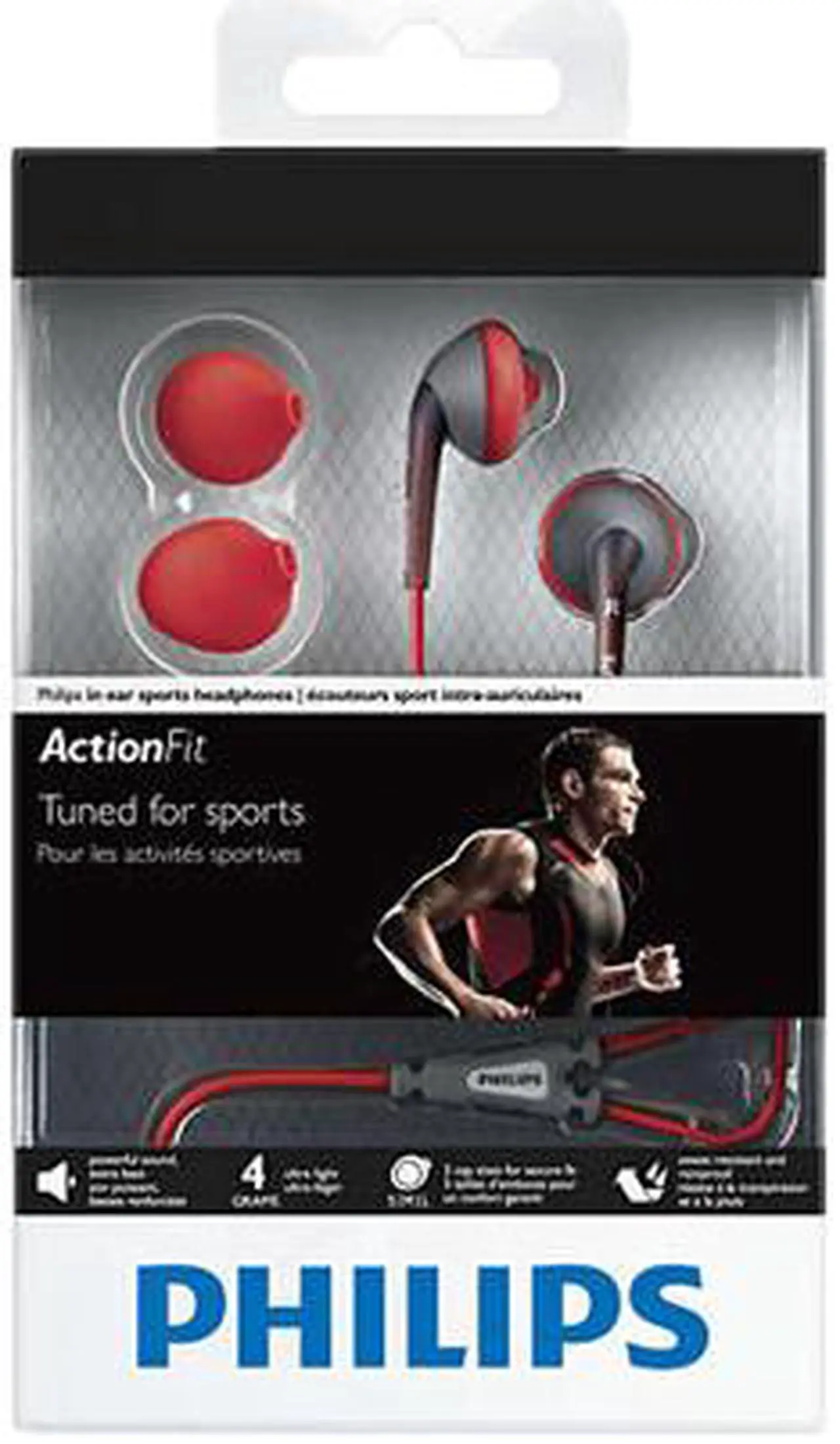 Alt view image 5 of 5 - Philips ActionFit Sports in-ear headphones - Orange&Grey