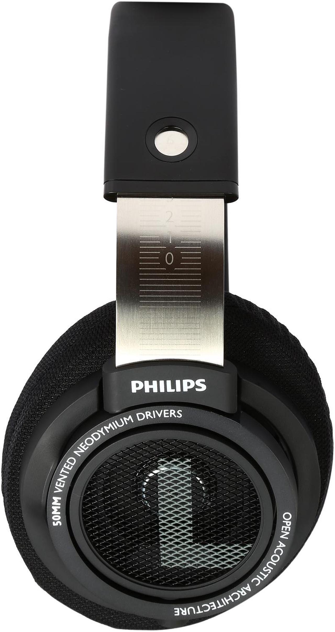 Alt view image 3 of 6 - Philips Performance SHP9500 Over-Ear Open-Air Headphones - EXCLUSIVE - Black