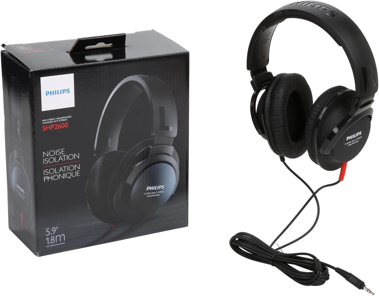 Alt view image 7 of 6 - Philips Extra Bass Hifi Stereo Over-the-Ear Headphone - Black