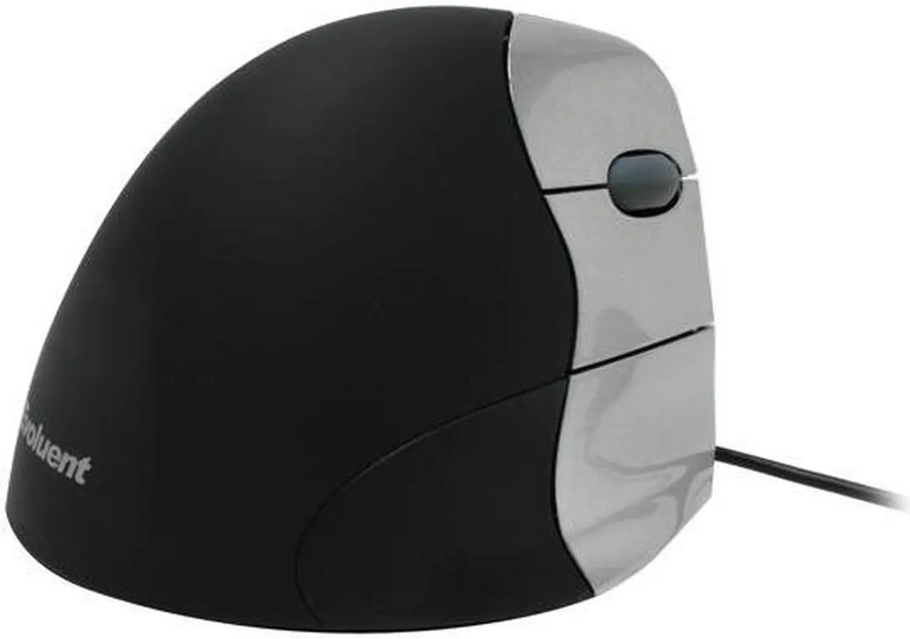 Main image of Evoluent VM3R2-RSB Silver/Black 5 Buttons 1 x Wheel USB Wired Optical VerticalMouse 3 Rev 2 - OEM