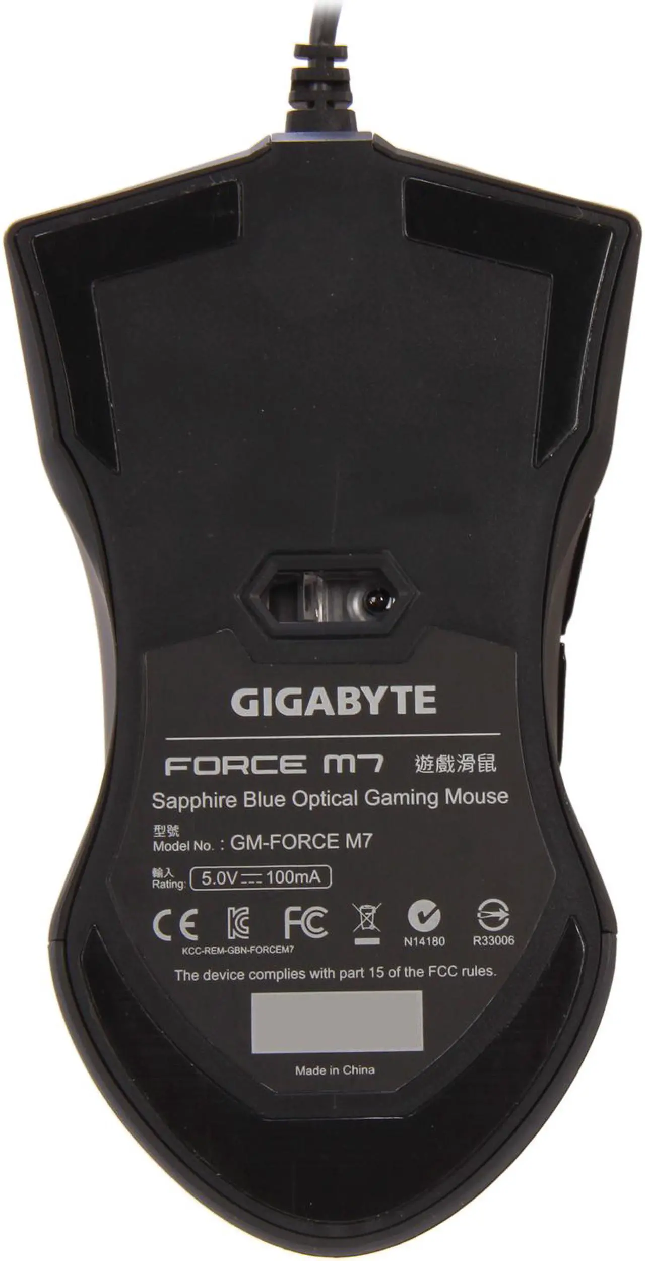 Alt view image 4 of 5 - GIGABYTE GM-FORCE M7 5 Buttons 1 x Wheel USB Wired Optical Gaming Mouse