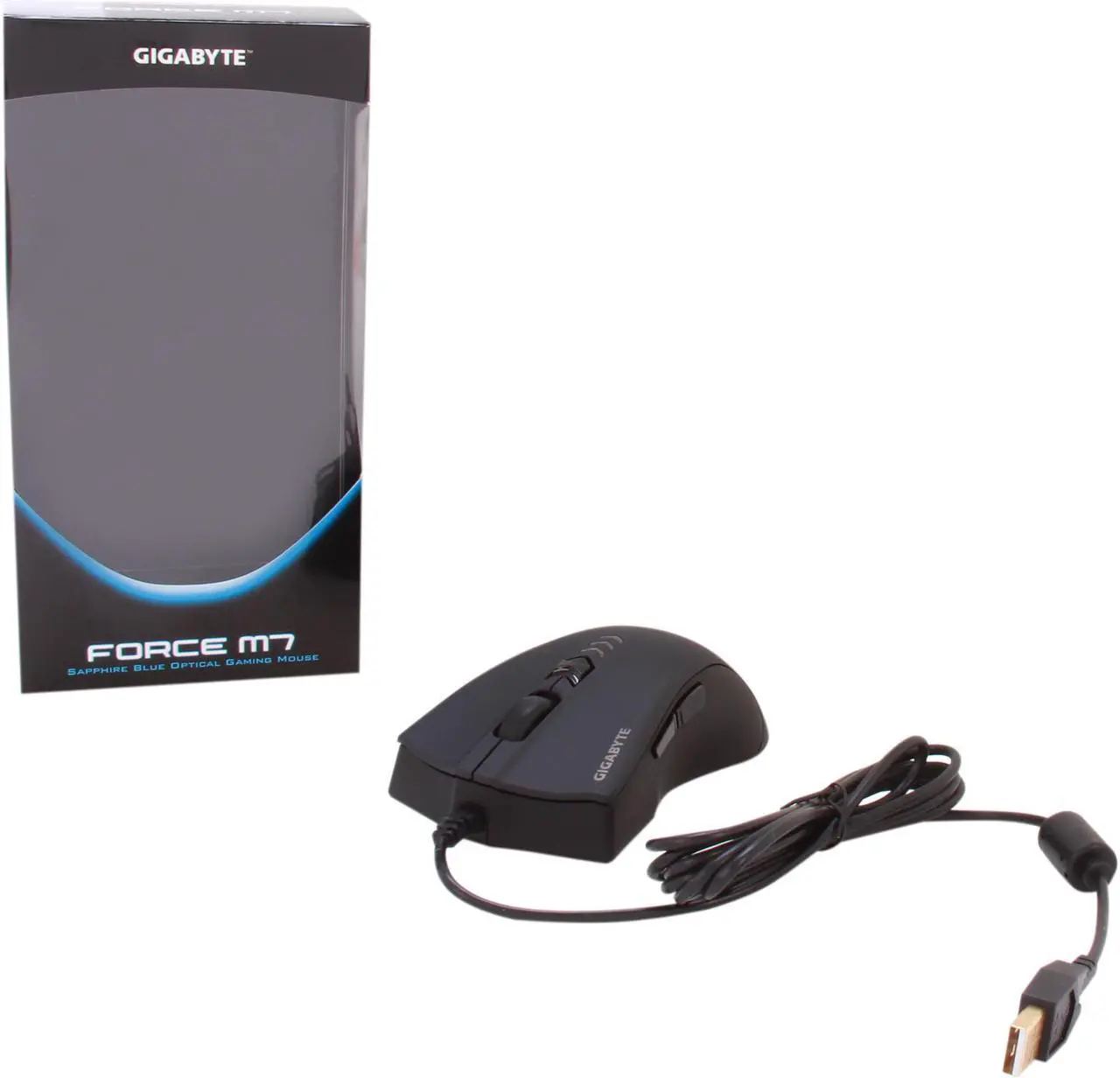 Alt view image 5 of 5 - GIGABYTE GM-FORCE M7 5 Buttons 1 x Wheel USB Wired Optical Gaming Mouse
