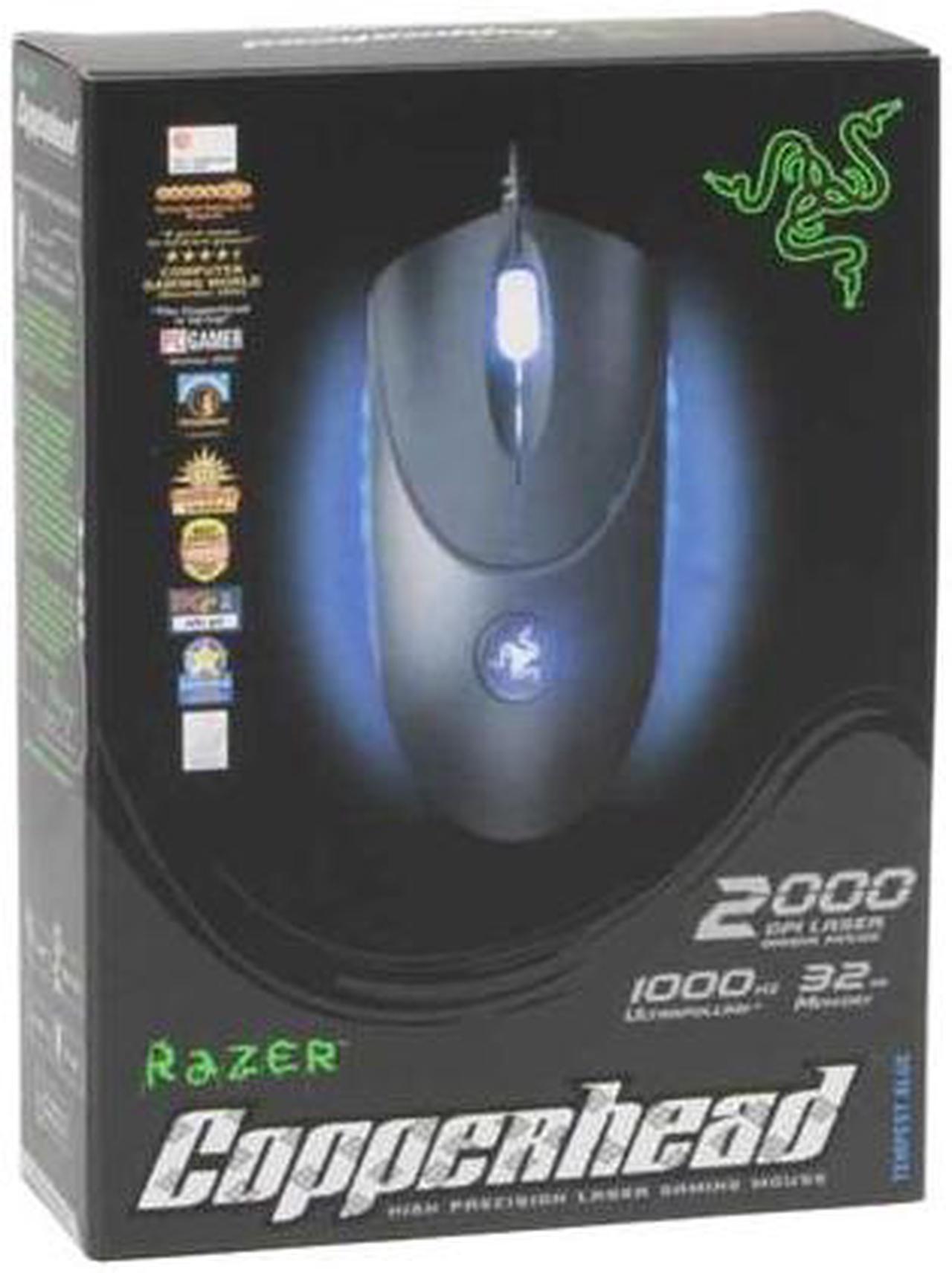 Alt view image 5 of 5 - RAZER Copperhead Tempest Blue 1 x Wheel USB Wired Laser 2000 dpi Gaming Mouse