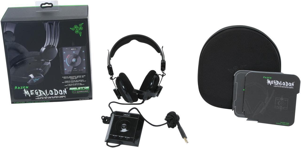 Alt view image 7 of 7 - Razer Megalodon Gold-plated USB Connector Circumaural 7.1 Surround Sound Gaming Headset