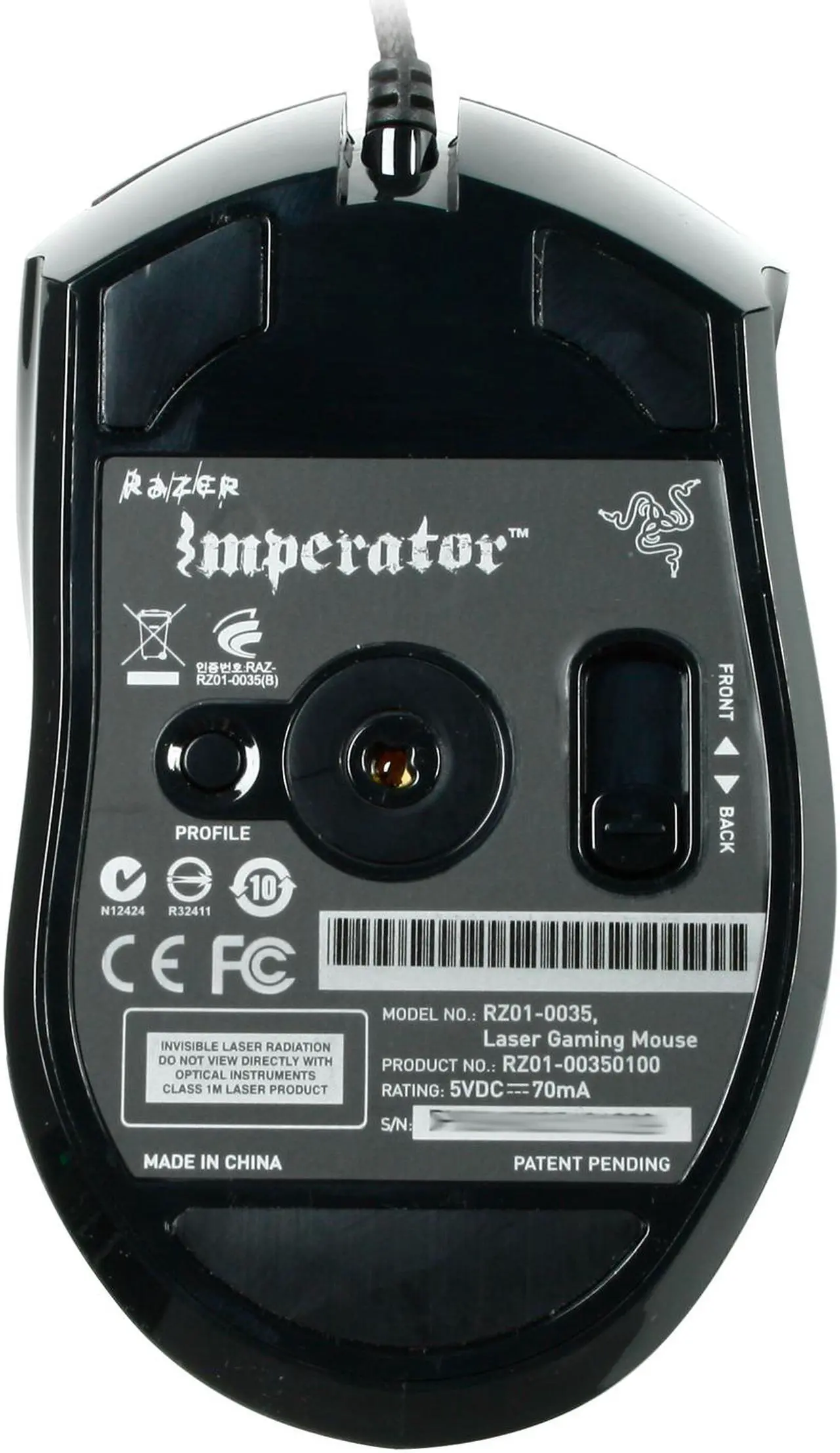 Alt view image 4 of 5 - RAZER Imperator Black 7 Buttons USB Wired Laser Ergonomic Gaming Mouse