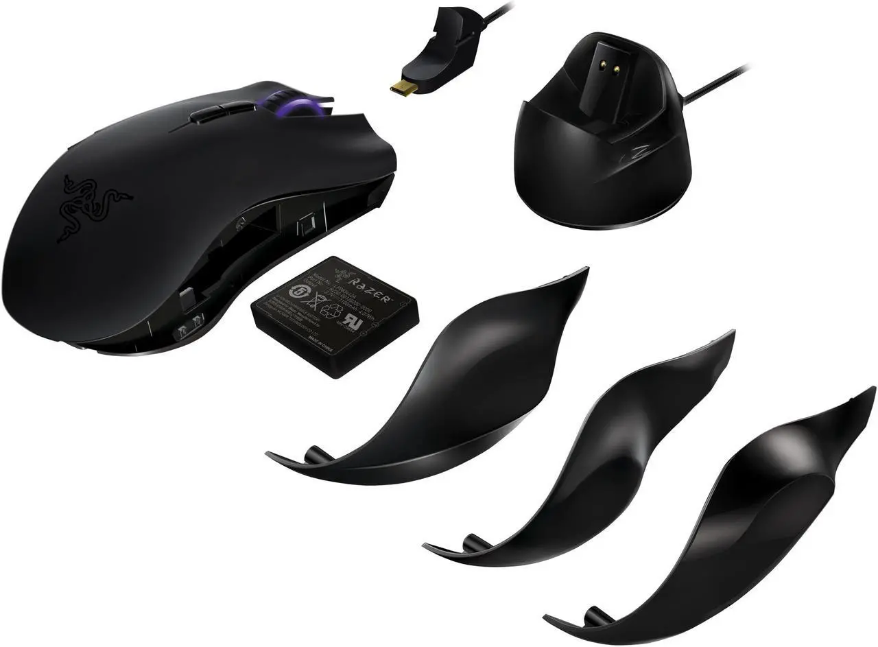 Alt view image 9 of 11 - Razer Naga Epic Rechargable Wireless MMO PC Gaming Mouse