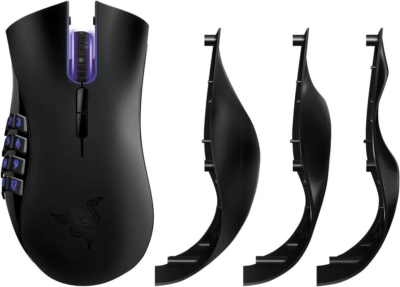 Alt view image 8 of 11 - Razer Naga Epic Rechargable Wireless MMO PC Gaming Mouse