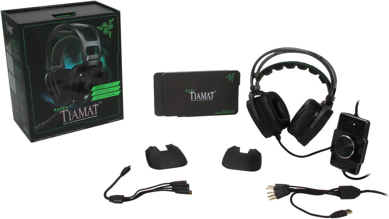 Alt view image 7 of 7 - Razer Tiamat 7.1 Surround Sound Over Ear PC Gaming Headset