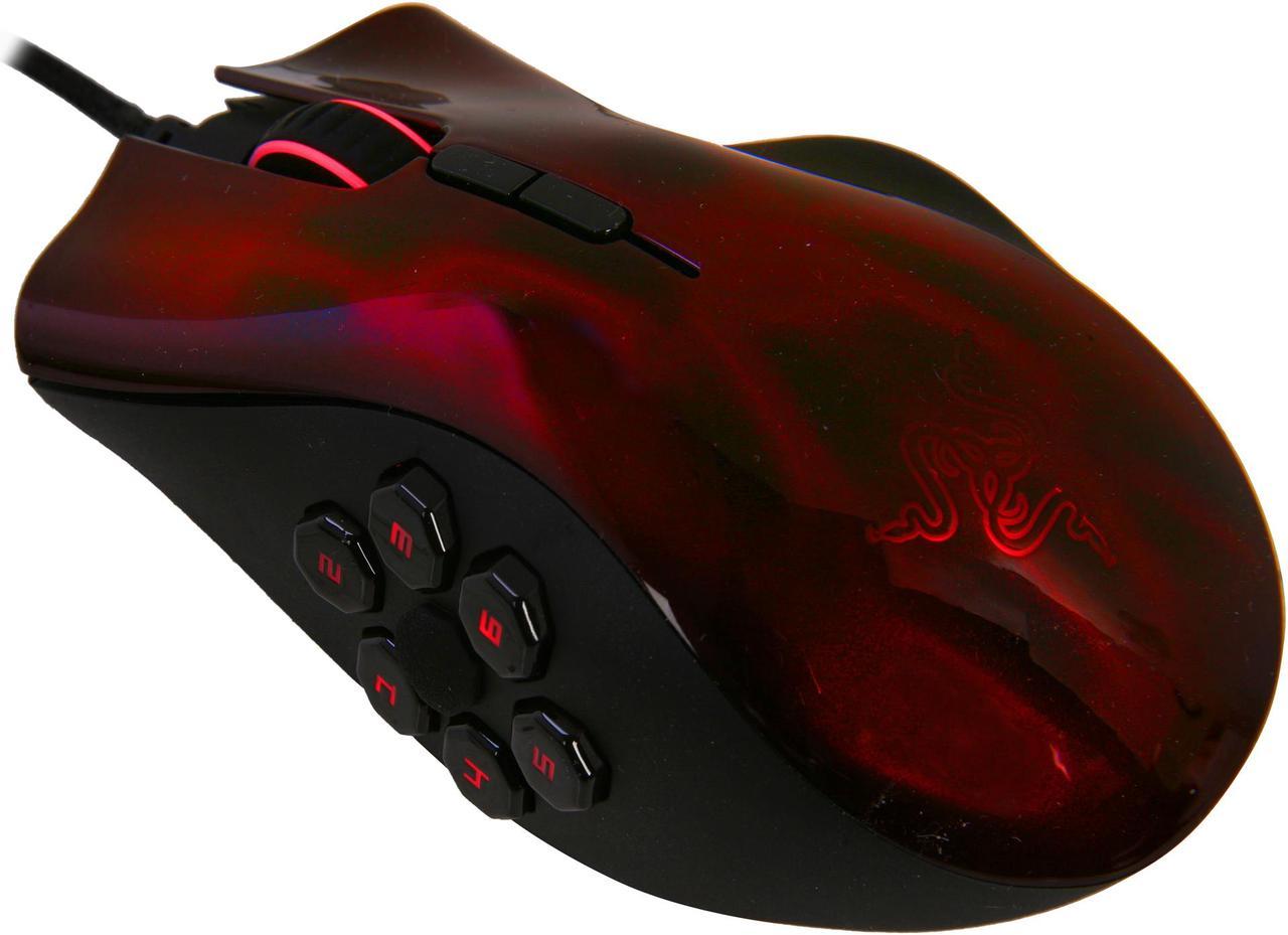 RAZER Naga Hex Wired USB Gaming Mouse - Red