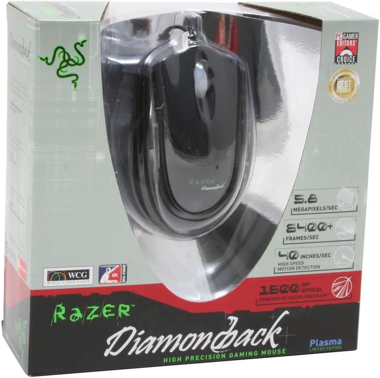 Alt view image 4 of 4 - RAZER Plasma Diamondback RZ01-020300-R1M1 Plasma Blue 7 Buttons 1 x Wheel USB Optical Mouse