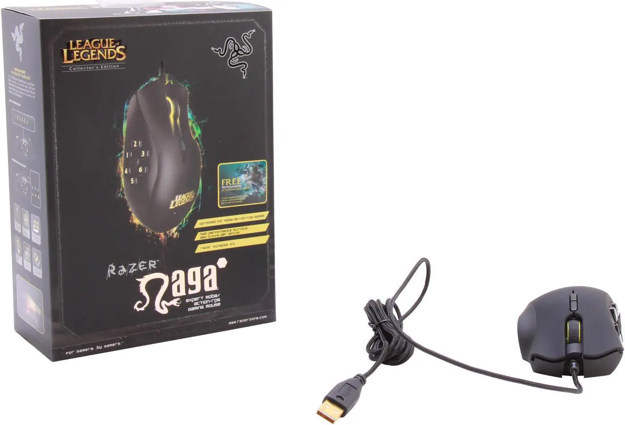 Alt view image 6 of 6 - Razer Naga Hex League of Legends PC Gaming Mouse