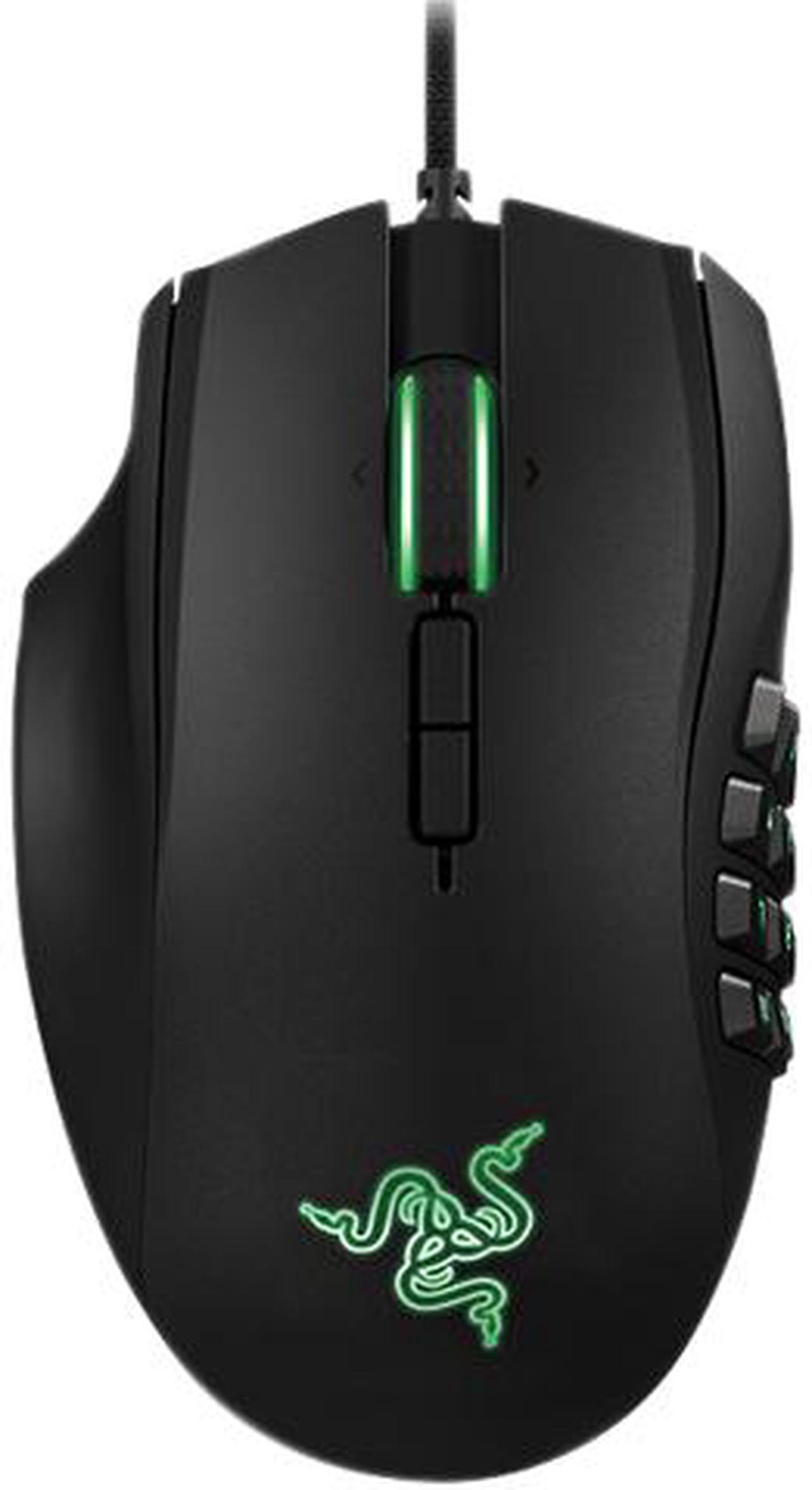 RAZER Naga 2014 Left-Handed Edition RZ01-01050100-R3M1 Black 19 Buttons Tilt Wheel USB Wired Laser Expert MMO Gaming Mouse