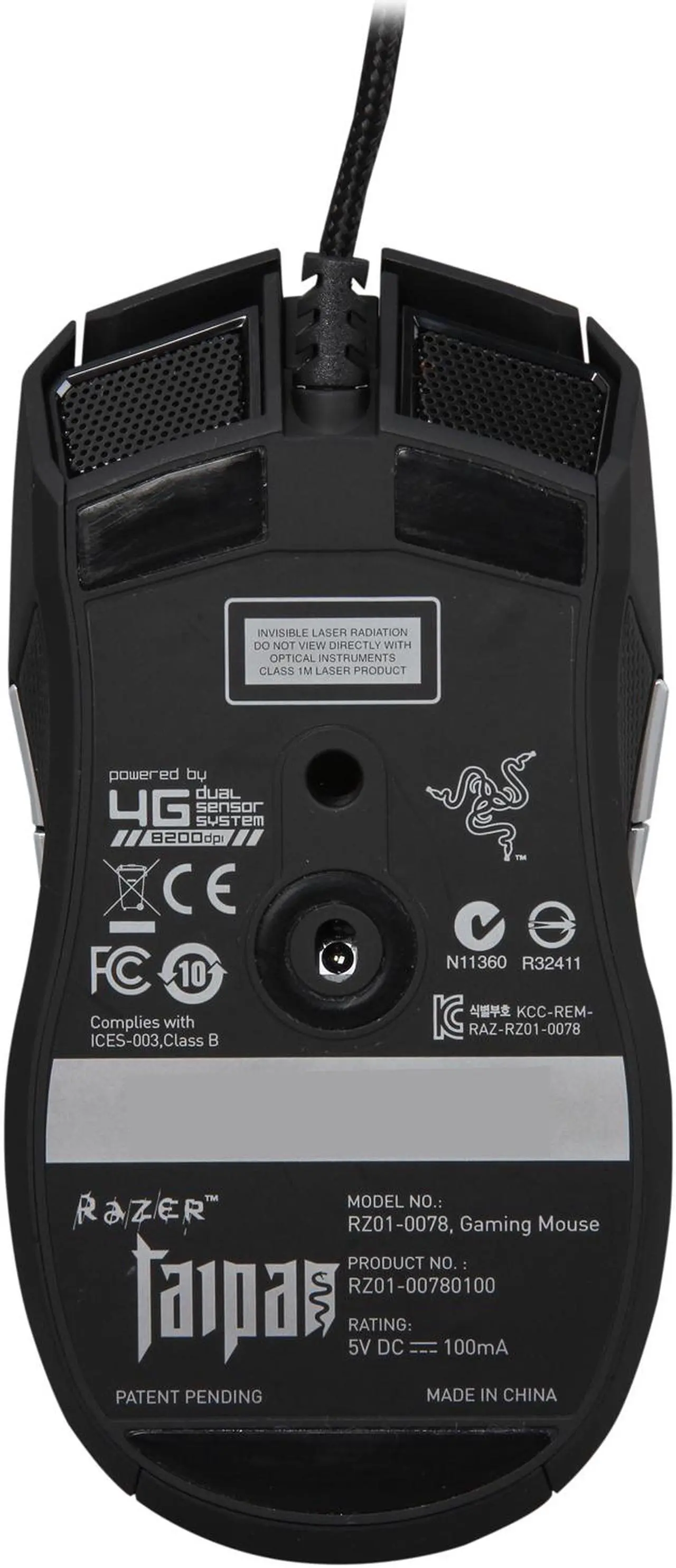 Alt view image 4 of 5 - RAZER Taipan Black 9 Buttons 1 x Wheel USB Wired Laser Mouse
