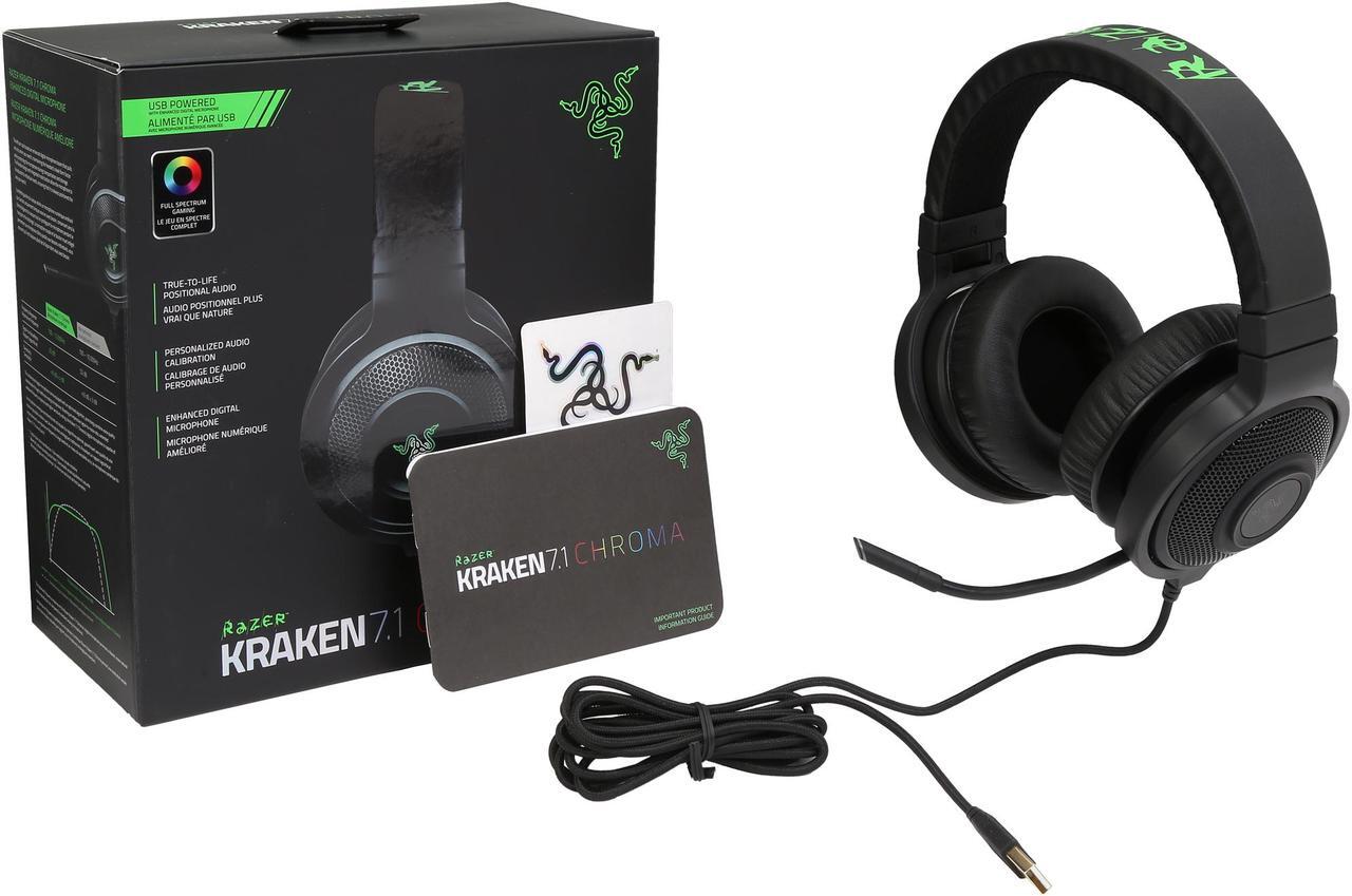 Alt view image 8 of 7 - Razer Kraken 7.1 Chroma Surround Sound Gaming Headset
