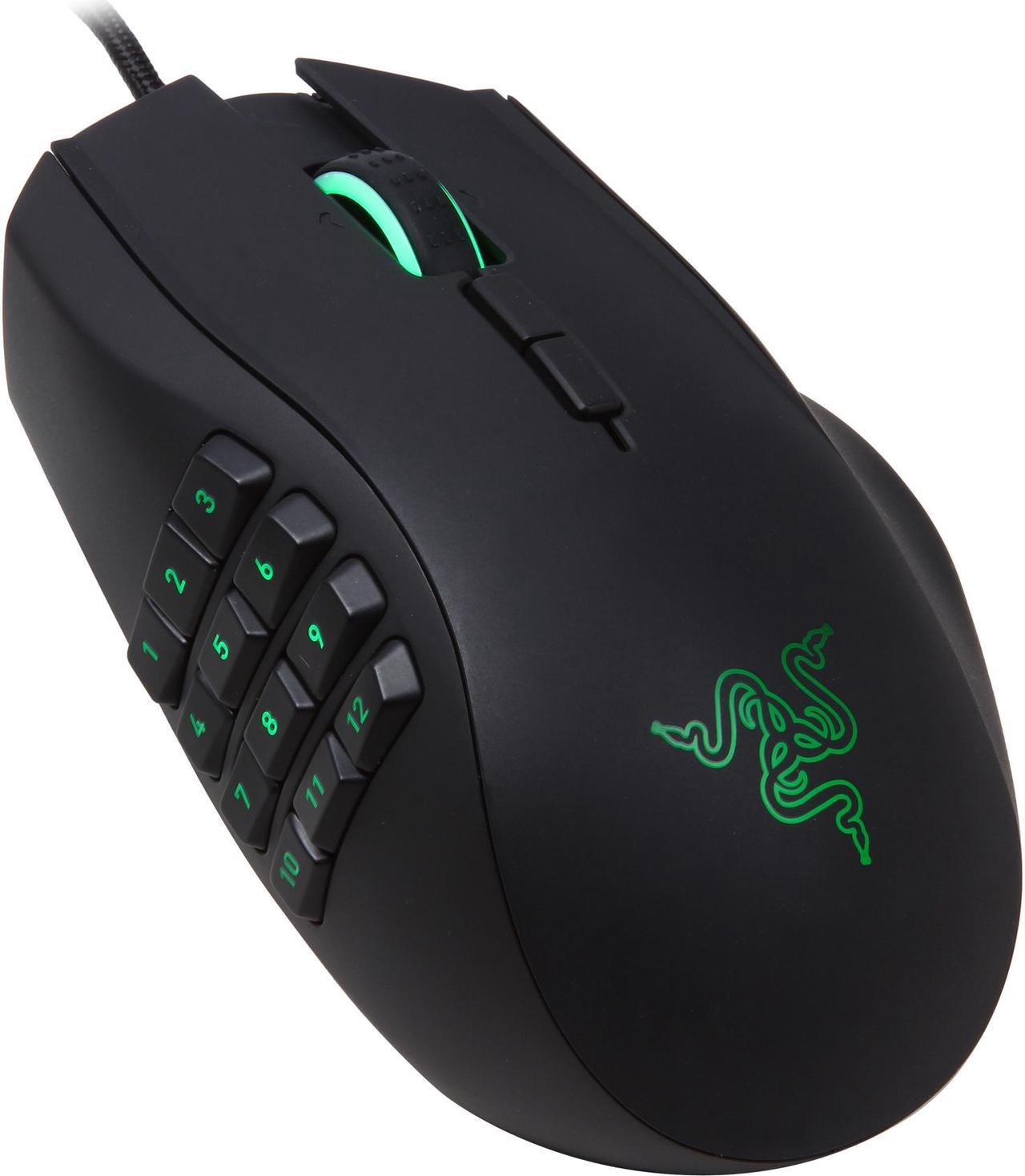 Main image of RAZER Naga 2014 Black 19 Buttons Tilt Wheel USB Wired Laser Expert MMO Gaming Mouse